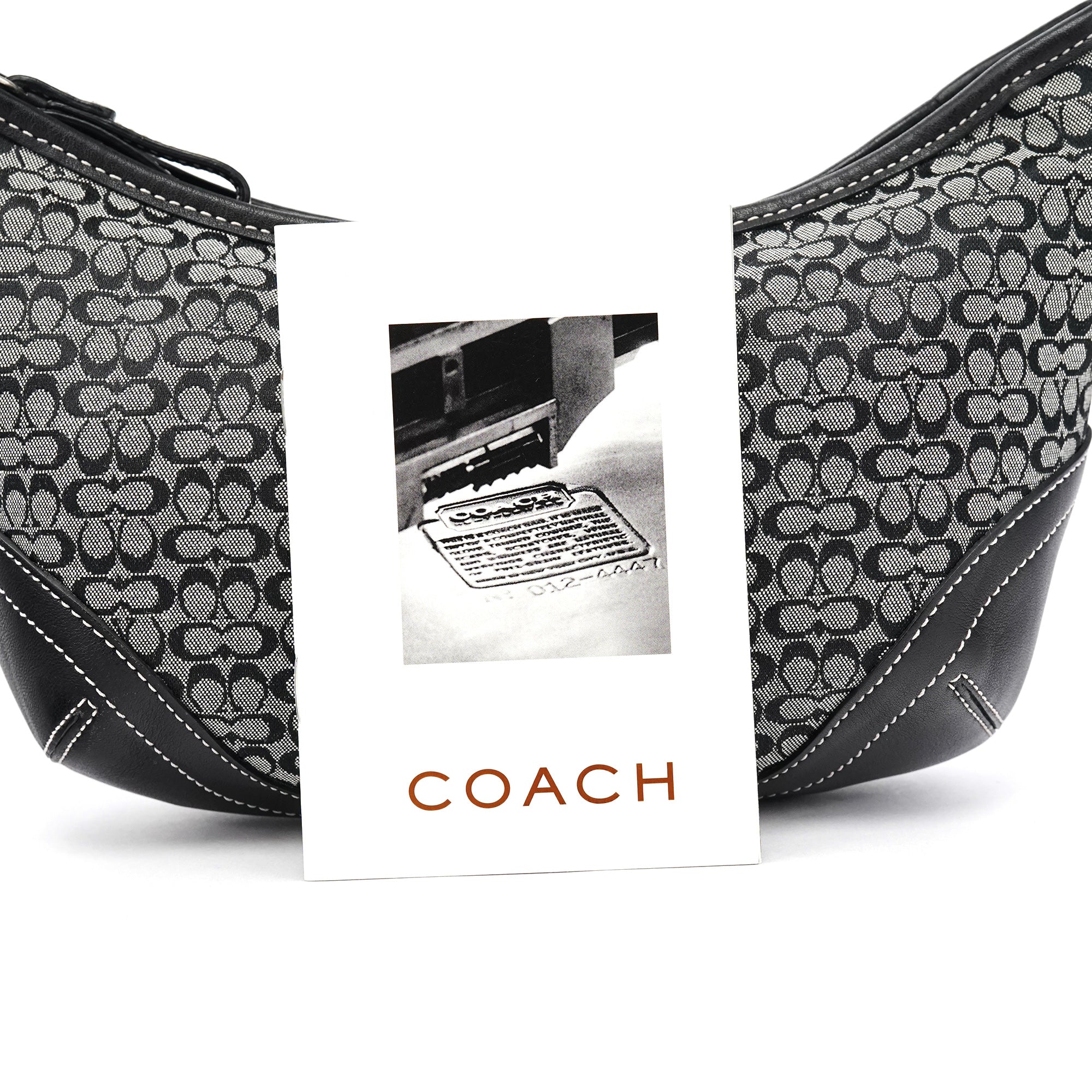 6351 Grey Signature C Hobo Shoulder Bag