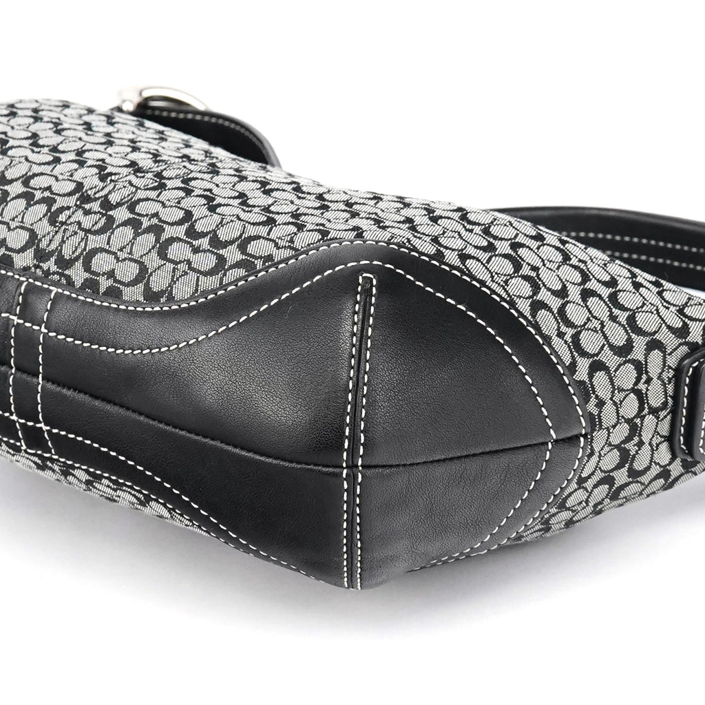 6351 Grey Signature C Hobo Shoulder Bag