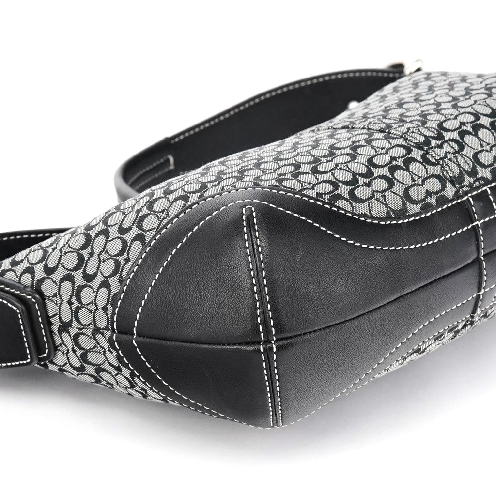 6351 Grey Signature C Hobo Shoulder Bag
