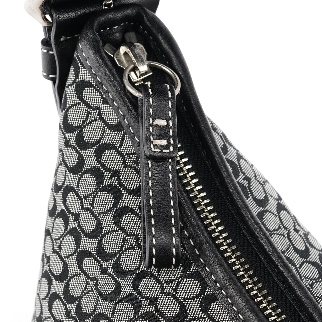6351 Grey Signature C Hobo Shoulder Bag