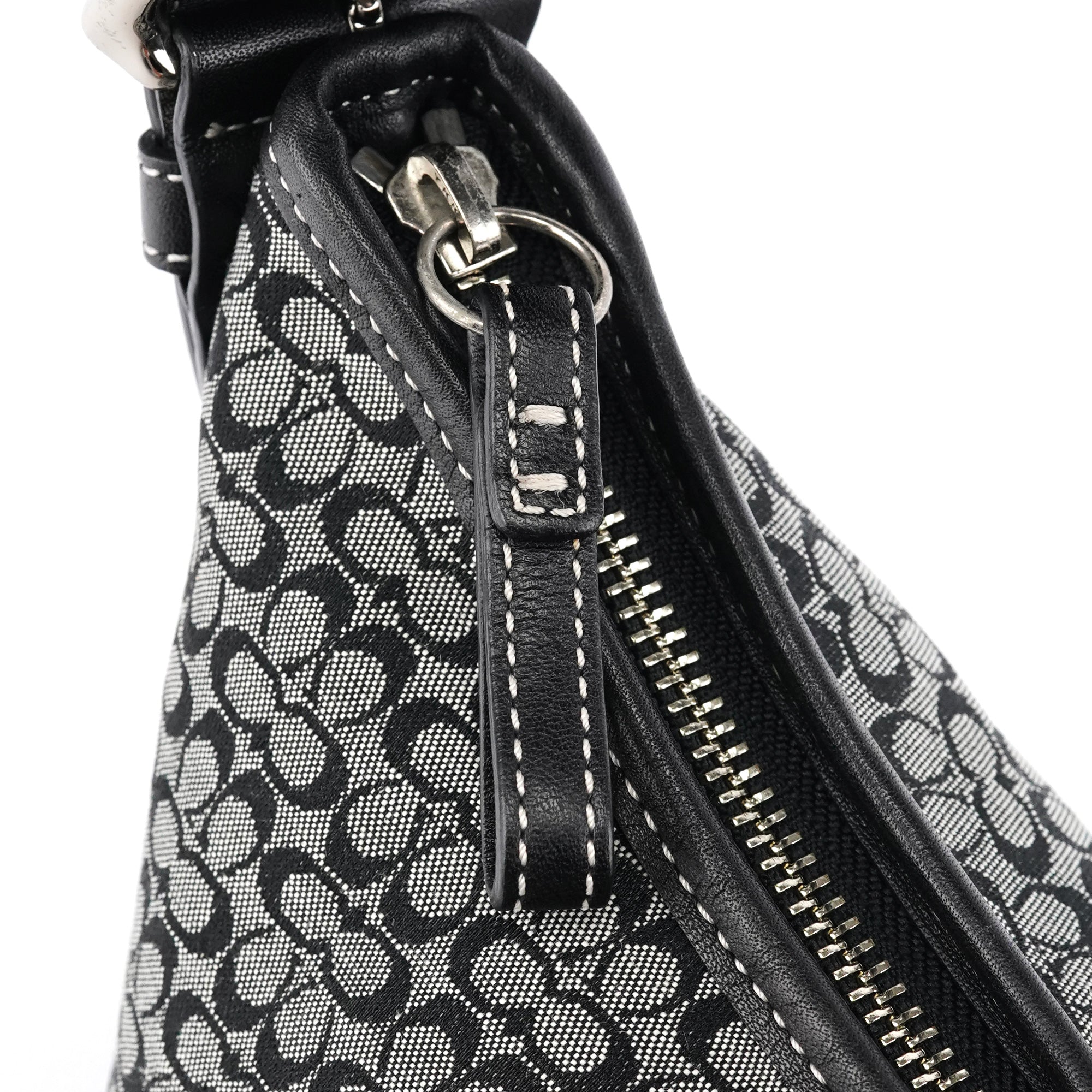 6351 Grey Signature C Hobo Shoulder Bag