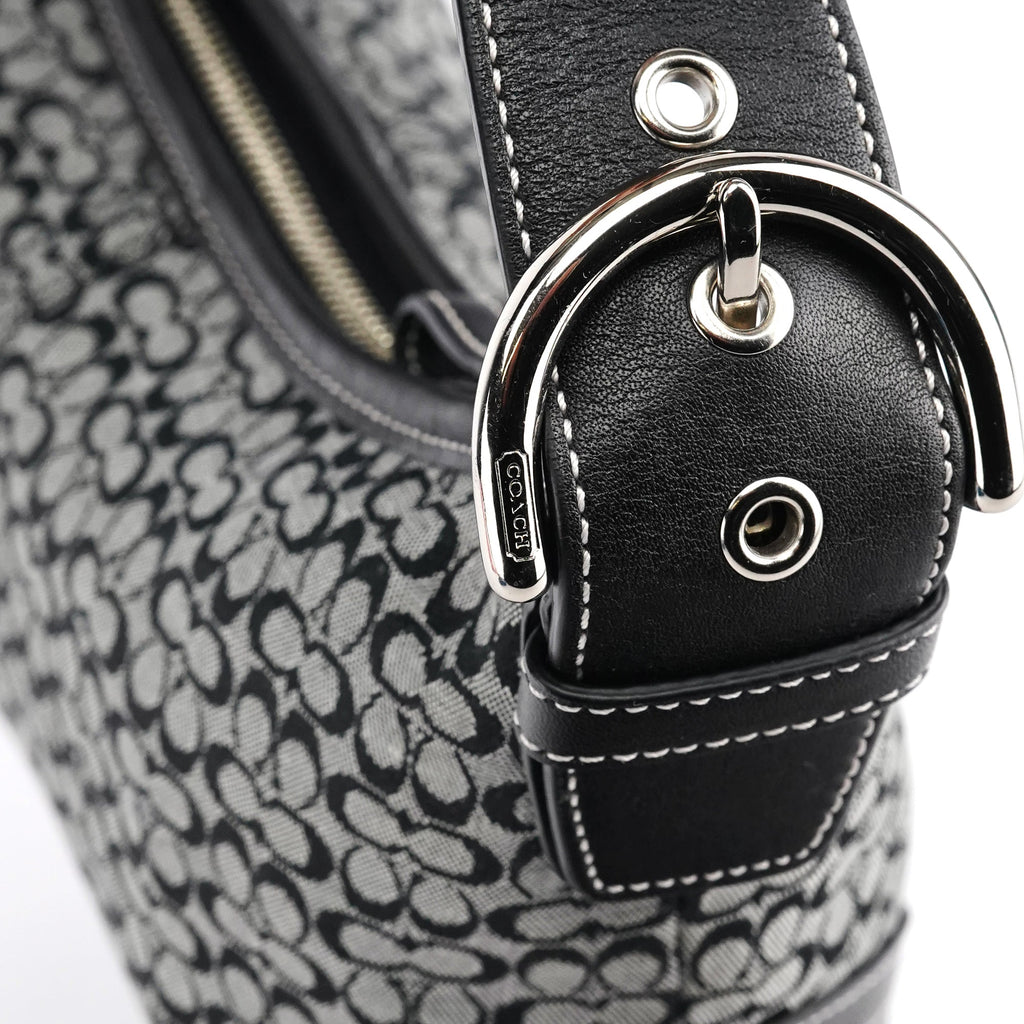 6351 Grey Signature C Hobo Shoulder Bag