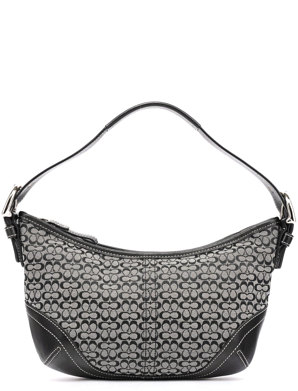 6351 Grey Signature C Hobo Shoulder Bag