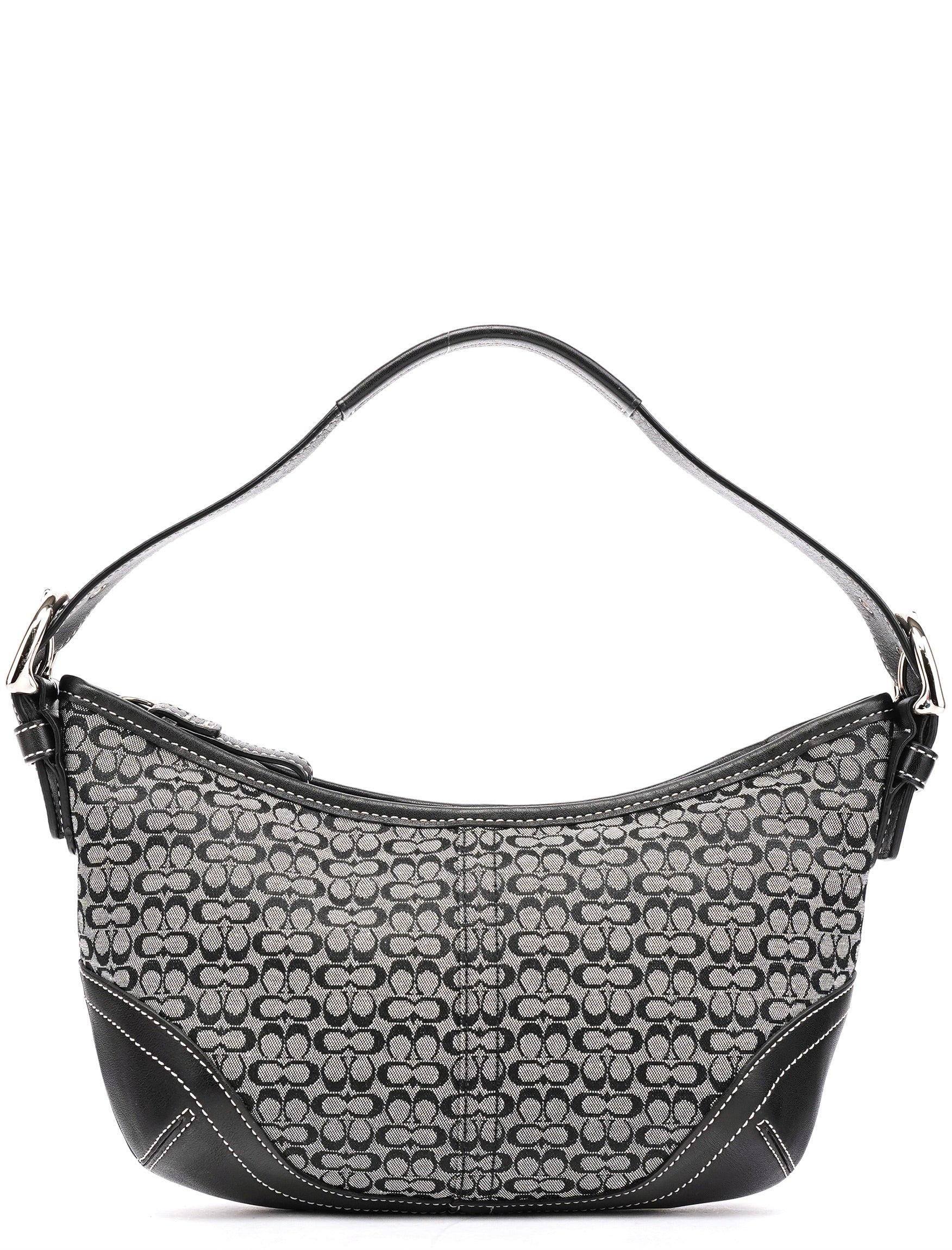 6351 Grey Signature C Hobo Shoulder Bag