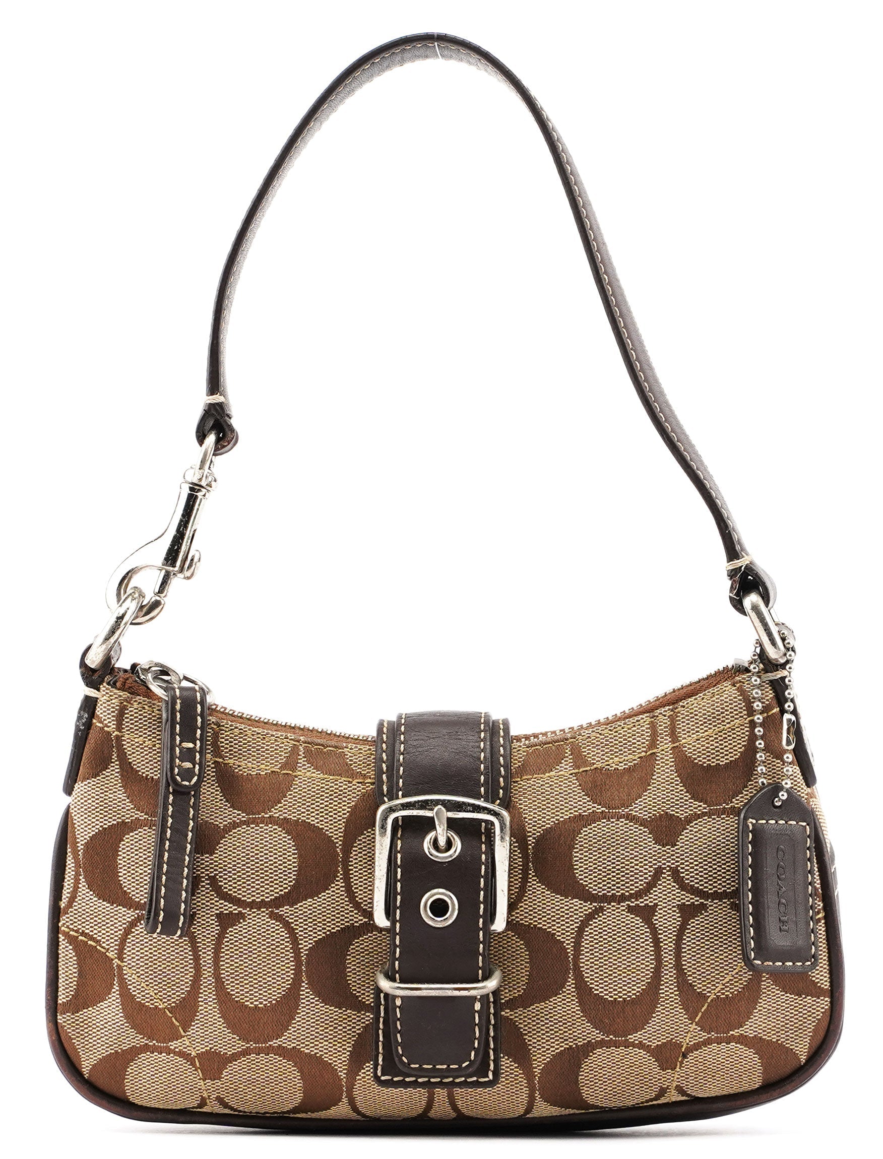 6362 Beige Brown Signature C Soho Shoulder Bag