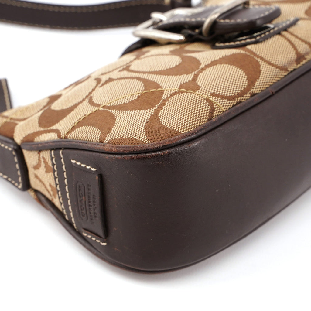 6362 Beige Brown Signature C Soho Shoulder Bag