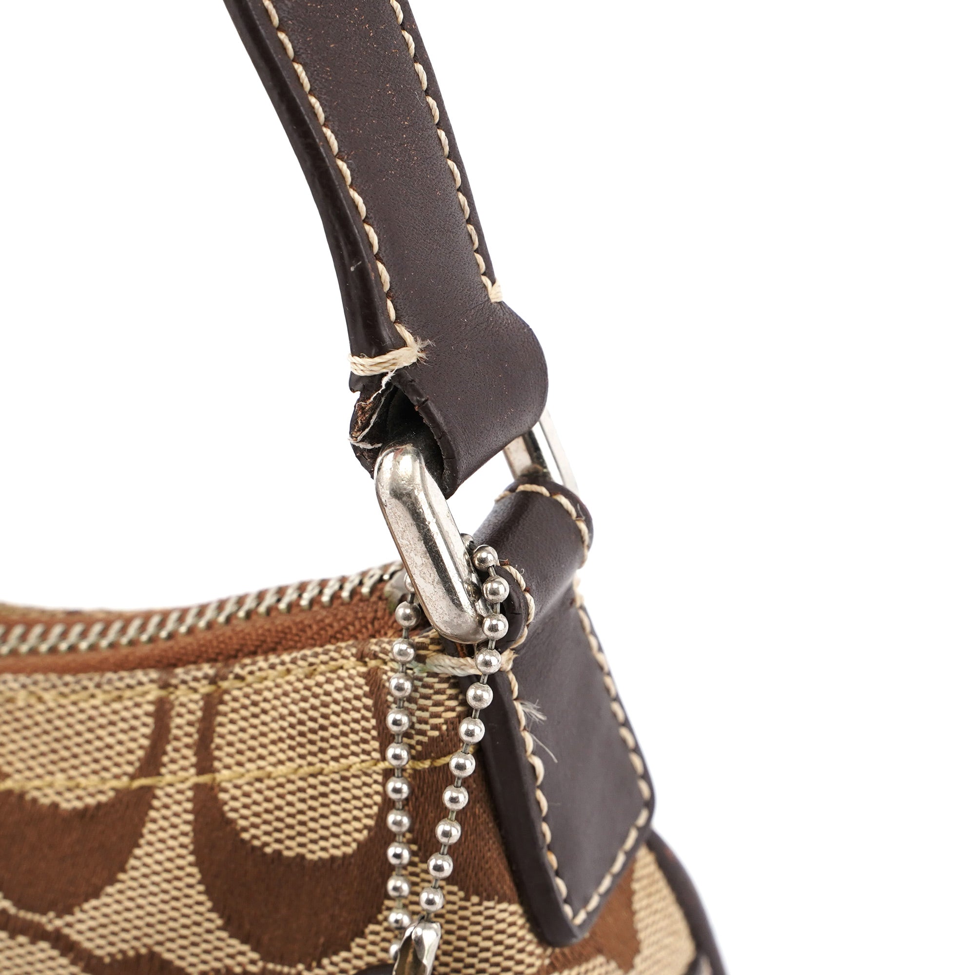 6362 Beige Brown Signature C Soho Shoulder Bag
