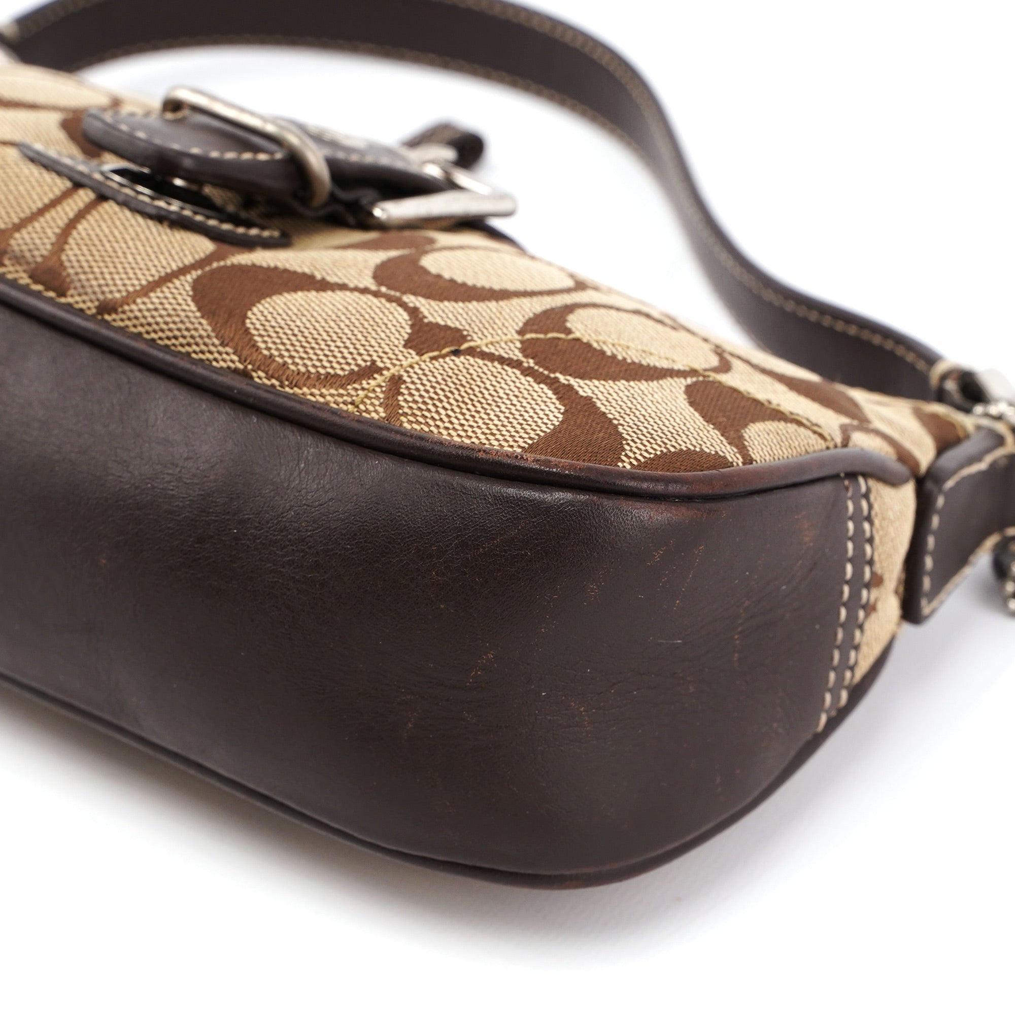 6362 Beige Brown Signature C Soho Shoulder Bag