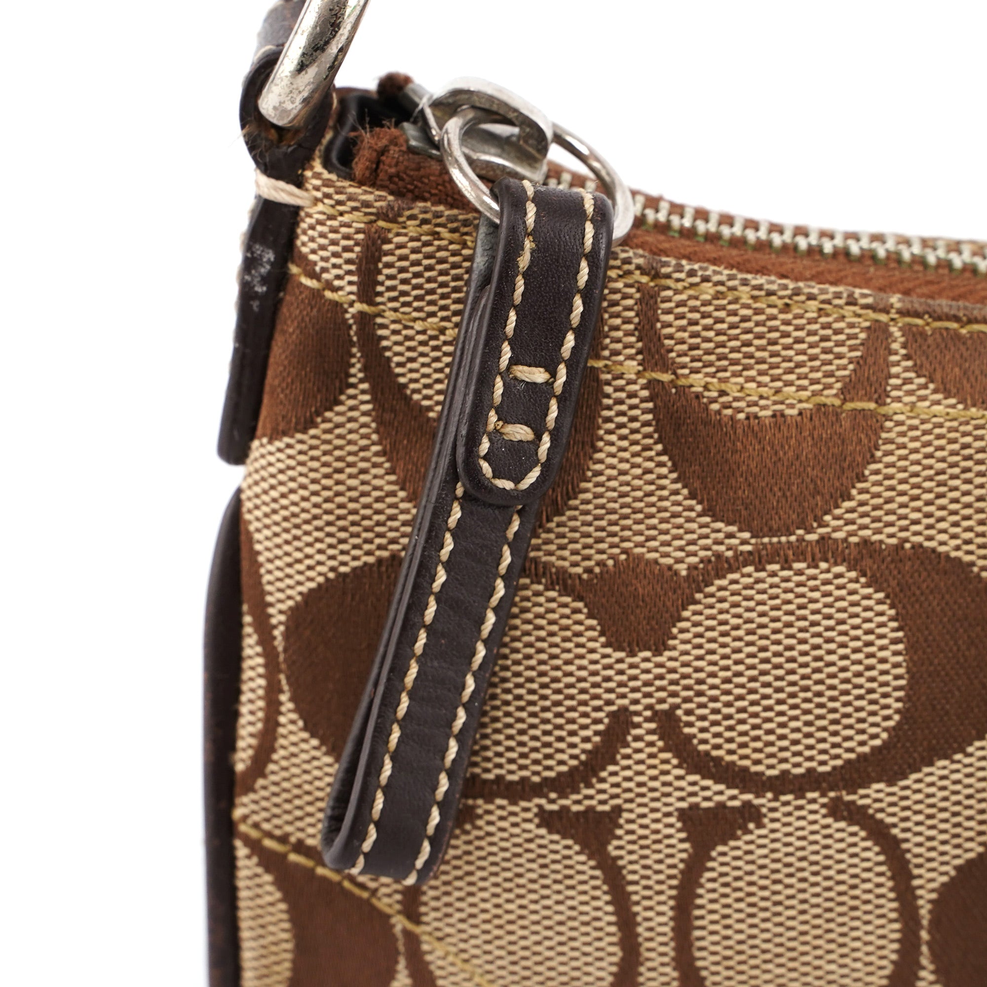 6362 Beige Brown Signature C Soho Shoulder Bag