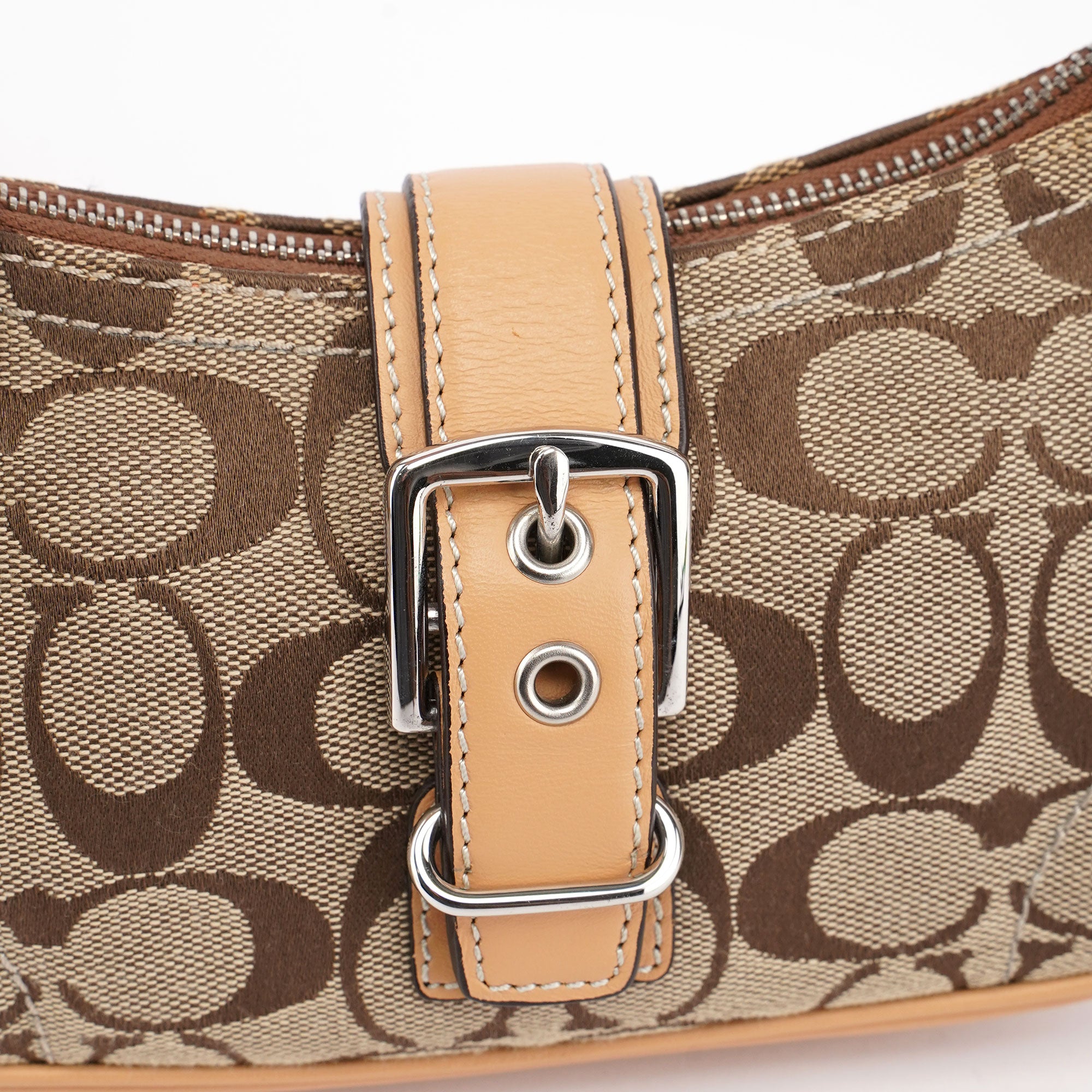 6362 Beige Signature C Soho Shoulder Bag