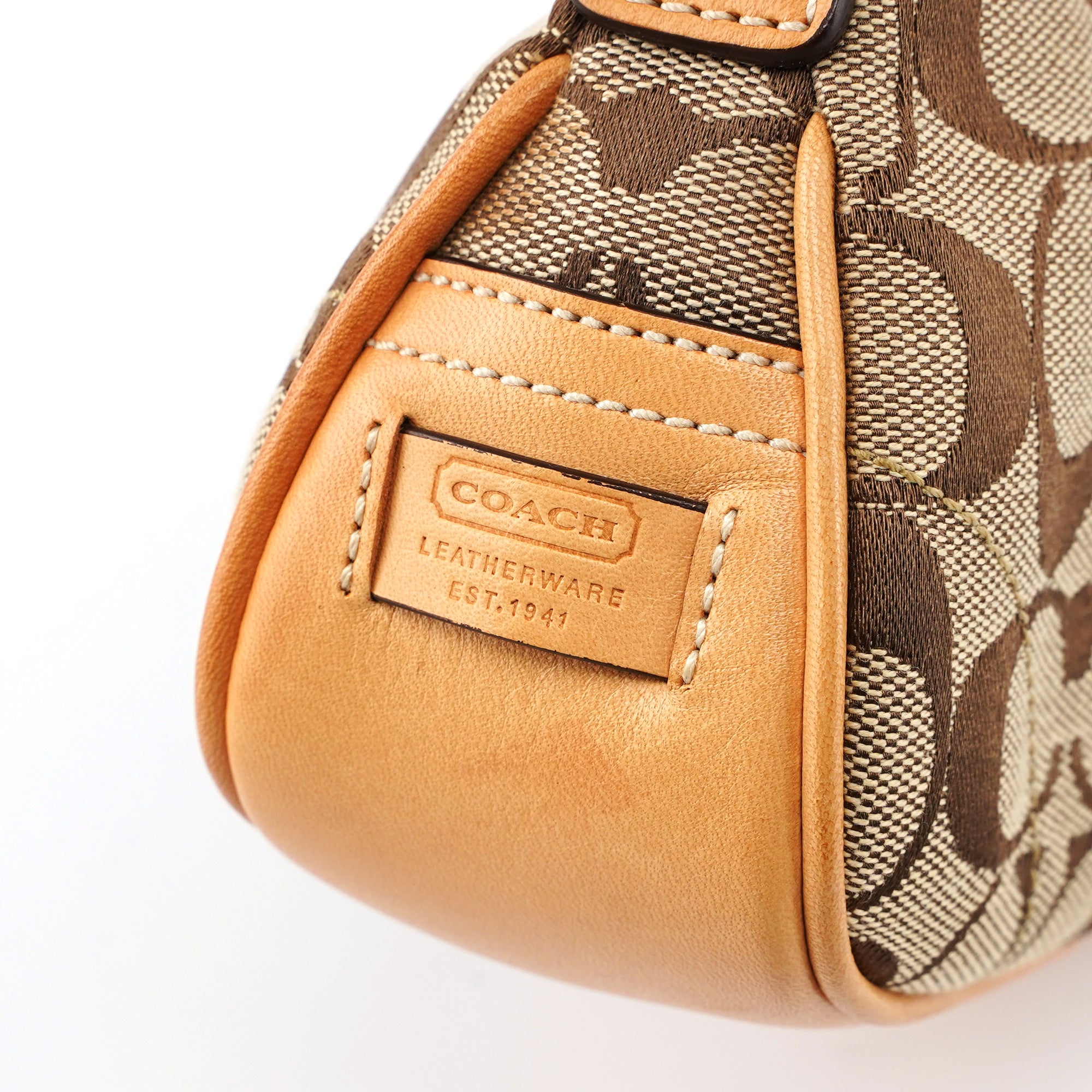 6362 Beige Signature C Soho Shoulder Bag