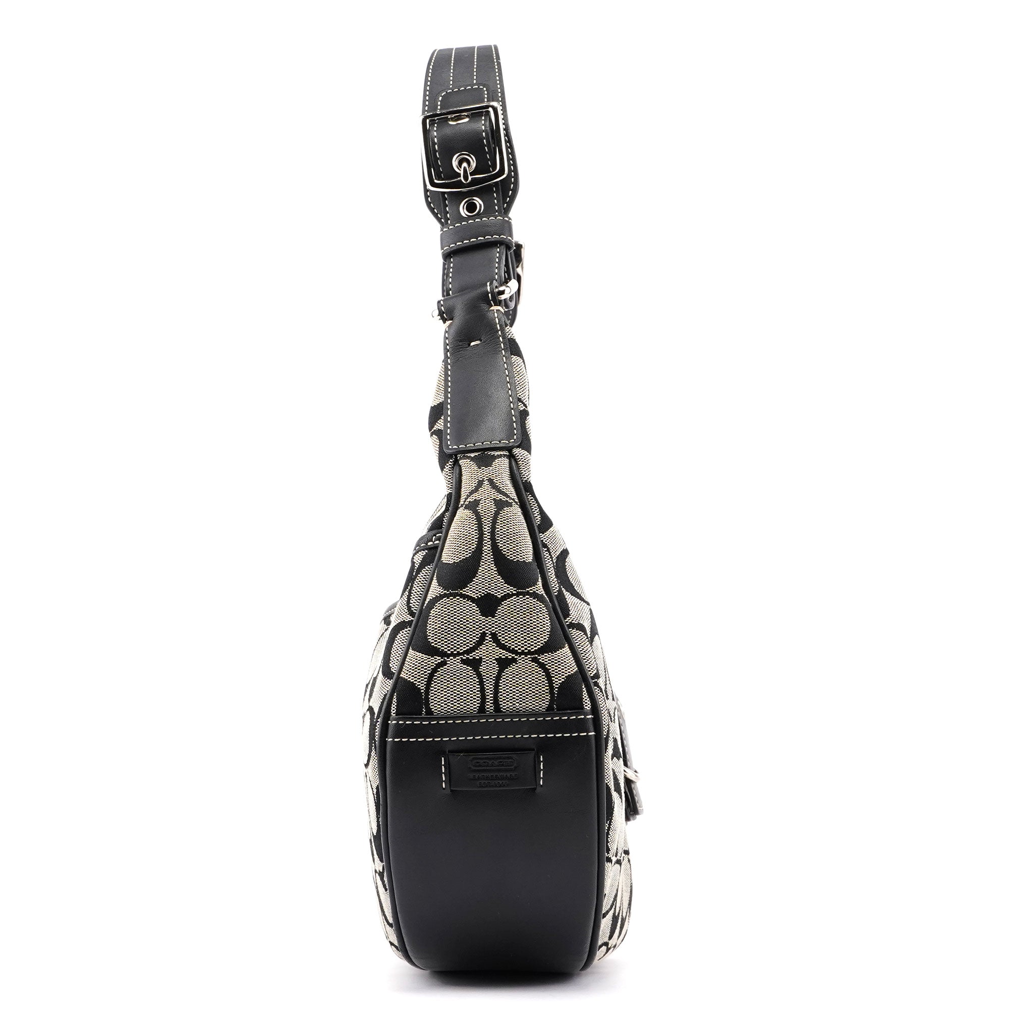 6363 Grey Signature C Crescent Soho Shoulder Bag