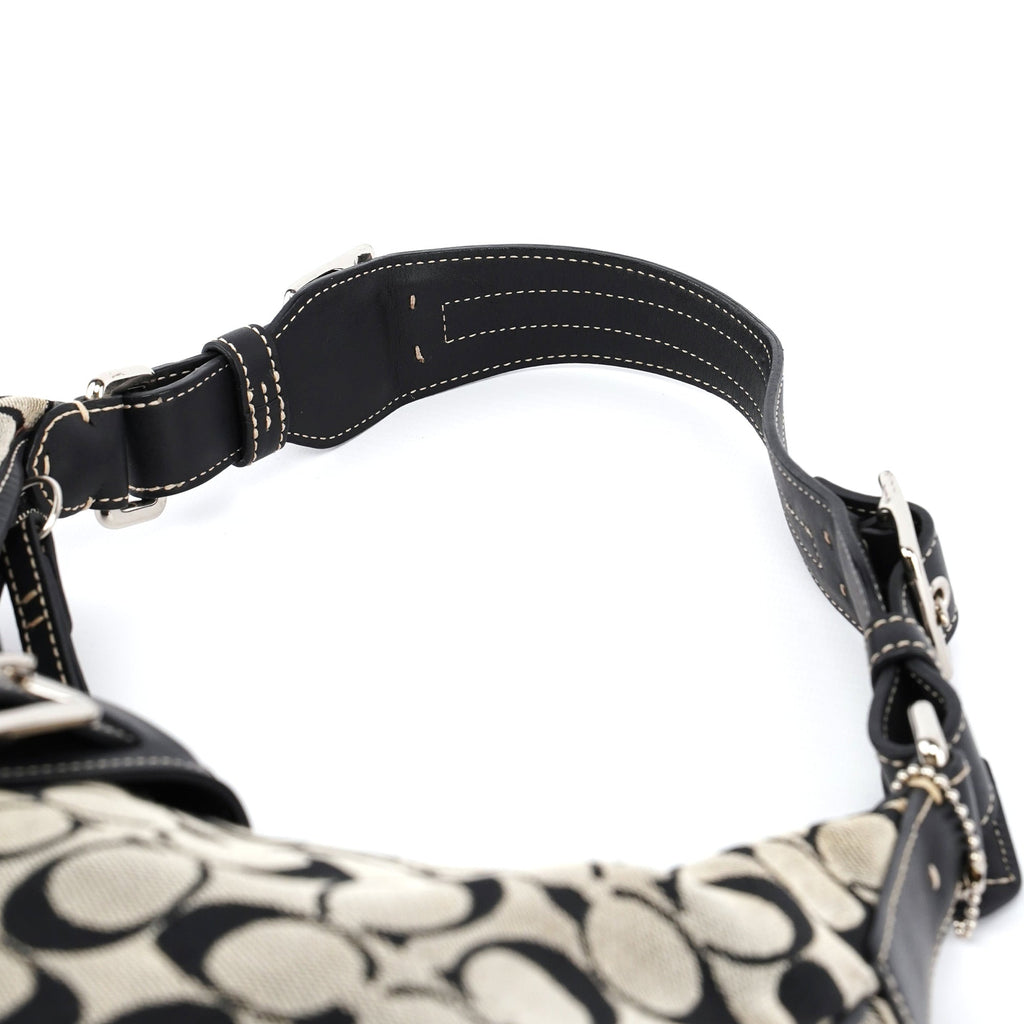 6363 Grey Signature C Crescent Soho Shoulder Bag