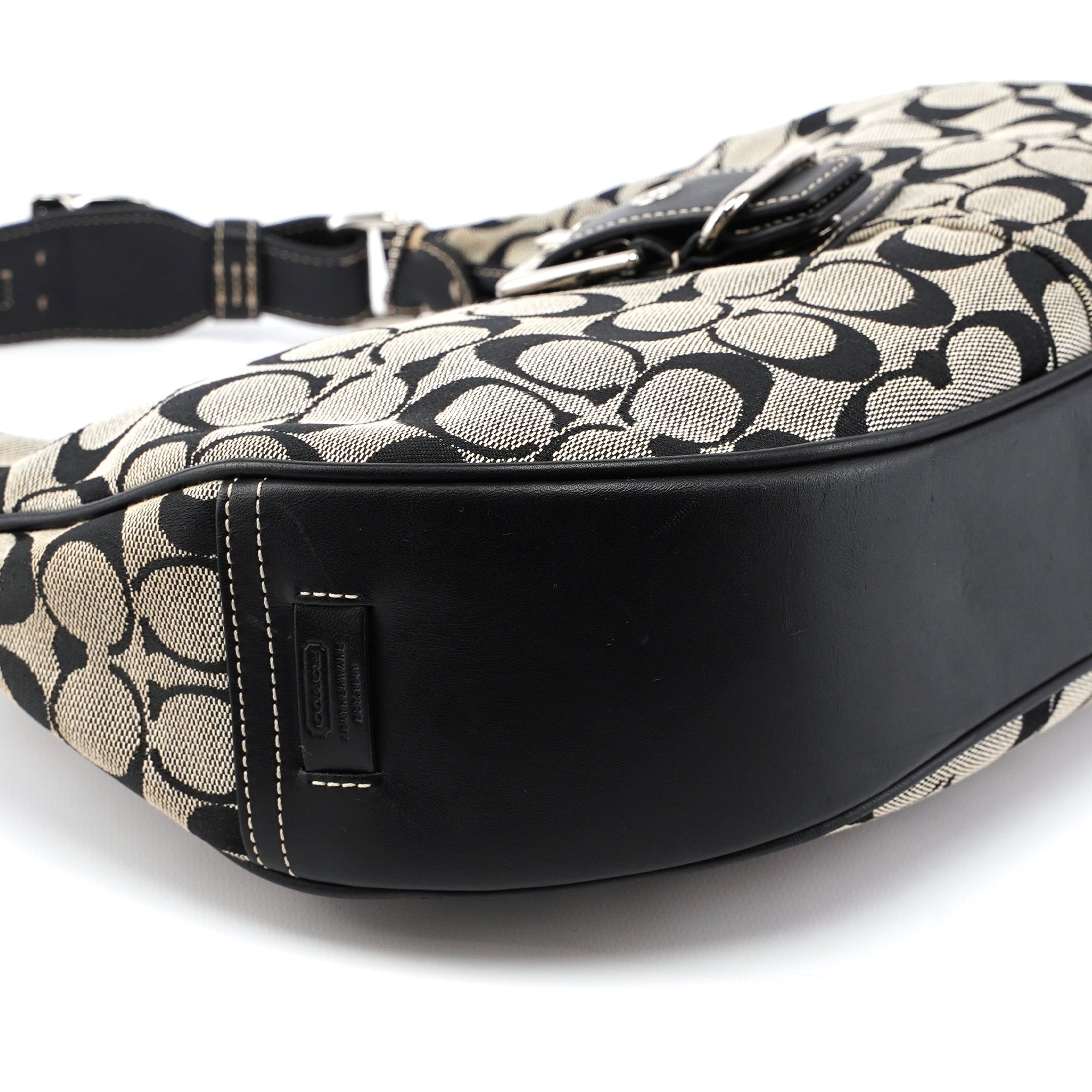 6363 Grey Signature C Crescent Soho Shoulder Bag
