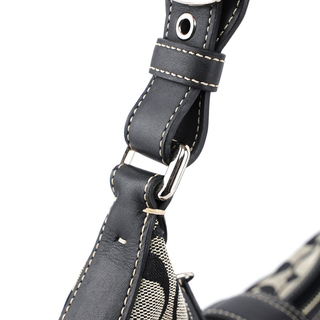 6363 Grey Signature C Crescent Soho Shoulder Bag