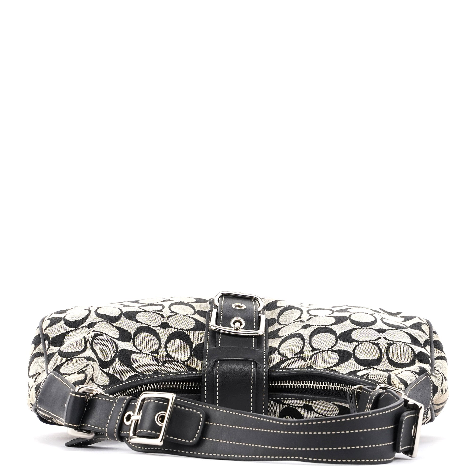 6363 Grey Signature C Crescent Soho Shoulder Bag