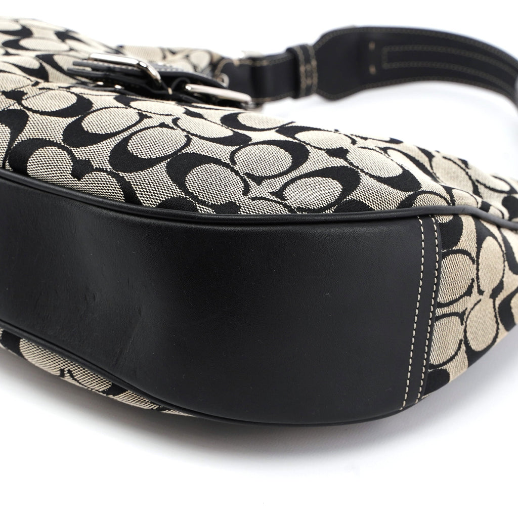 6363 Grey Signature C Crescent Soho Shoulder Bag