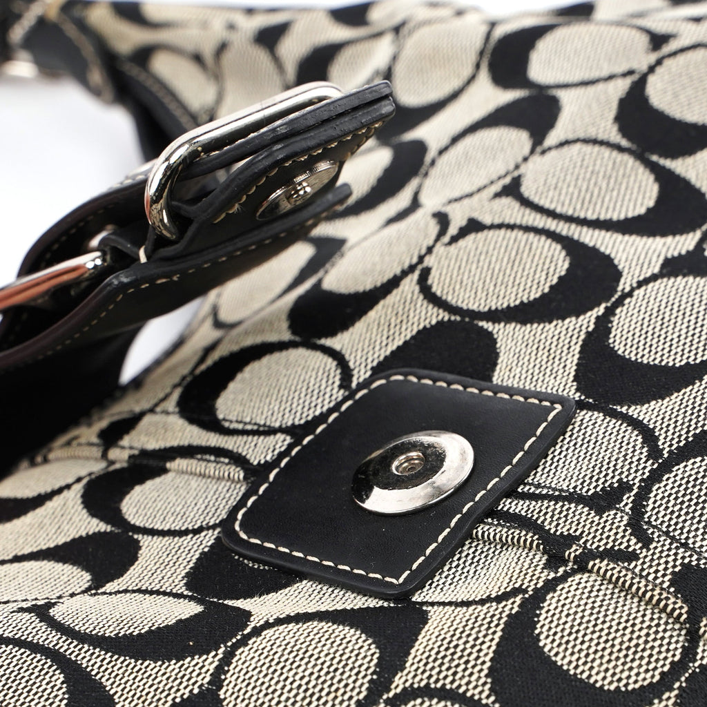 6363 Grey Signature C Crescent Soho Shoulder Bag