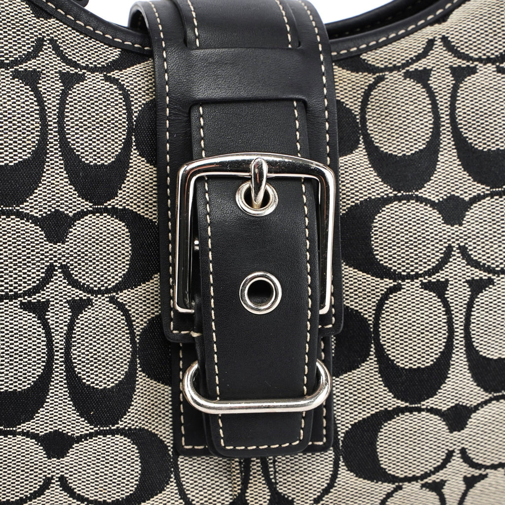 6363 Grey Signature C Crescent Soho Shoulder Bag