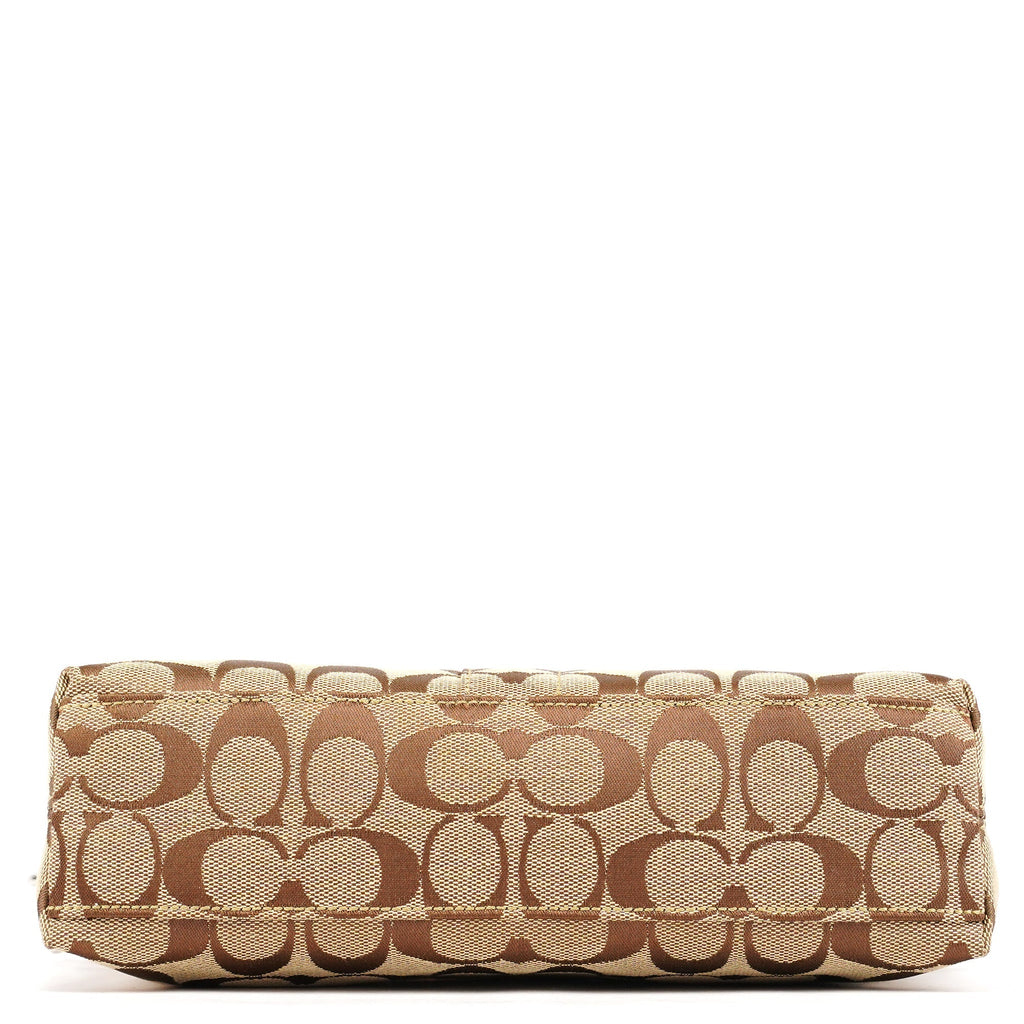 6371 Beige Signature Demi Shoulder Bag