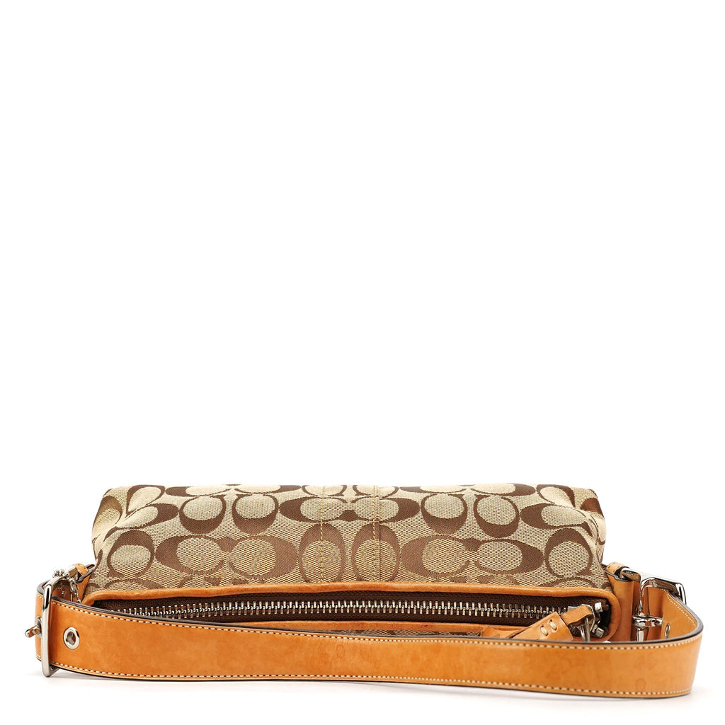 6371 Beige Signature Demi Shoulder Bag