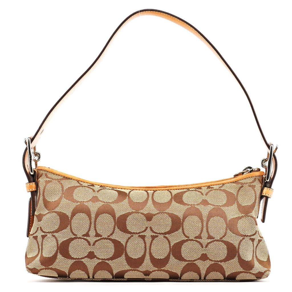 6371 Beige Signature Demi Shoulder Bag