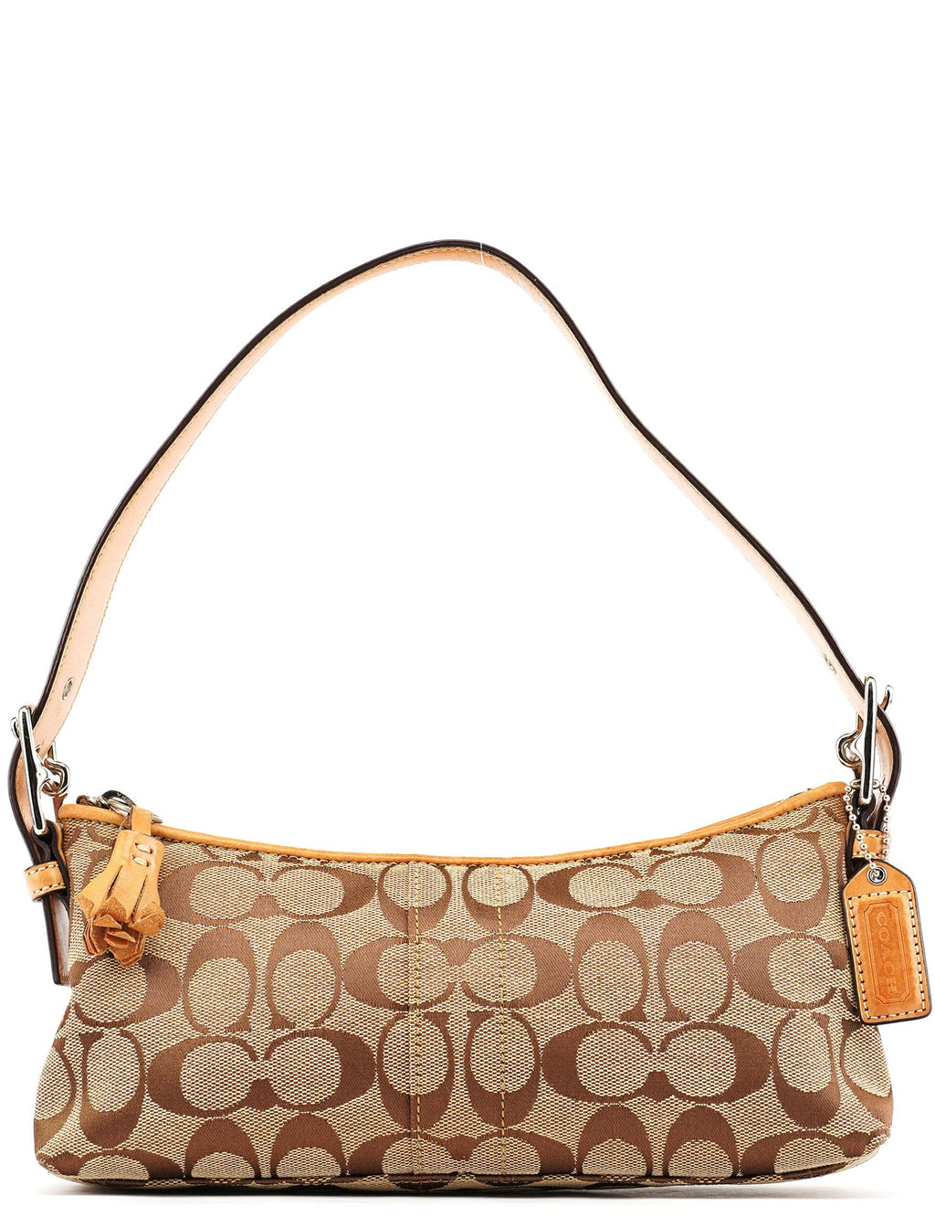6371 Beige Signature Demi Shoulder Bag