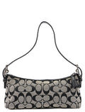 6371 Grey Signature C Demi Shoulder Bag