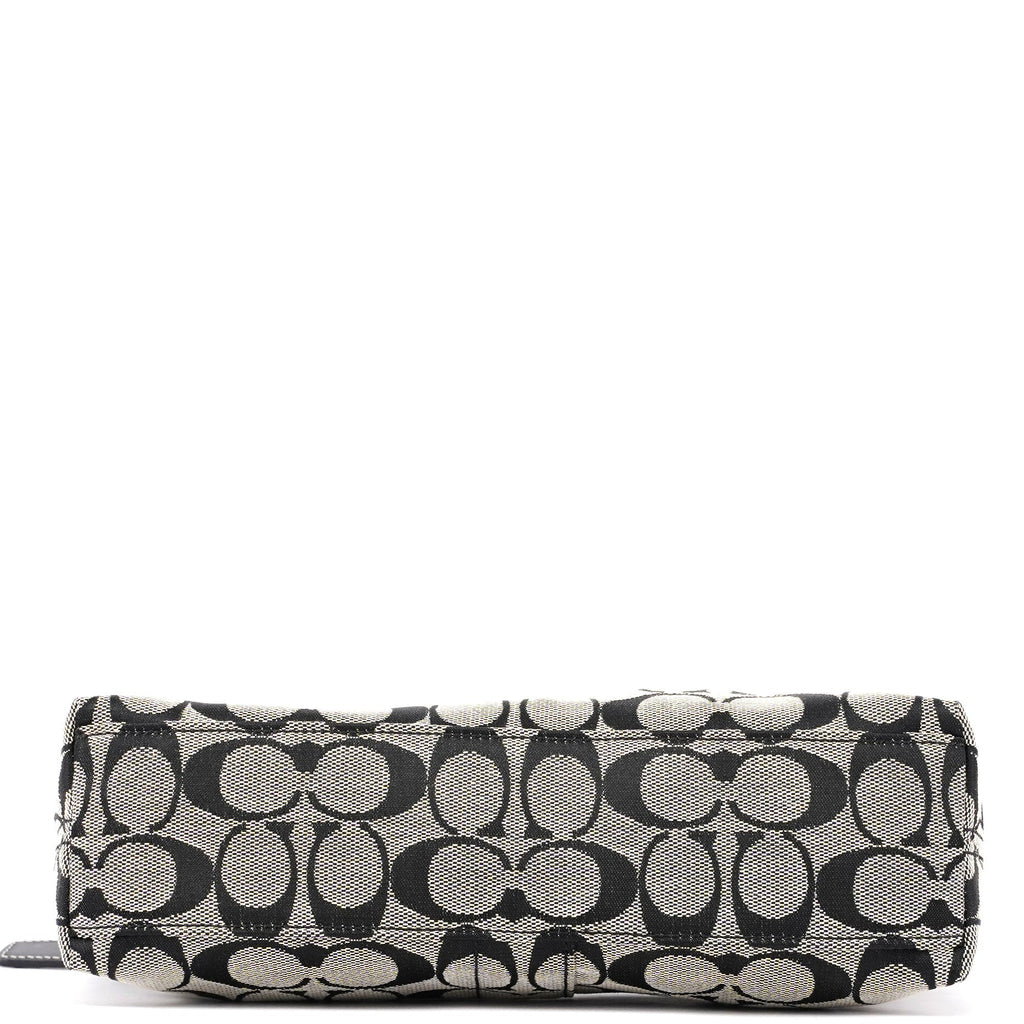 6371 Grey Signature C Demi Shoulder Bag