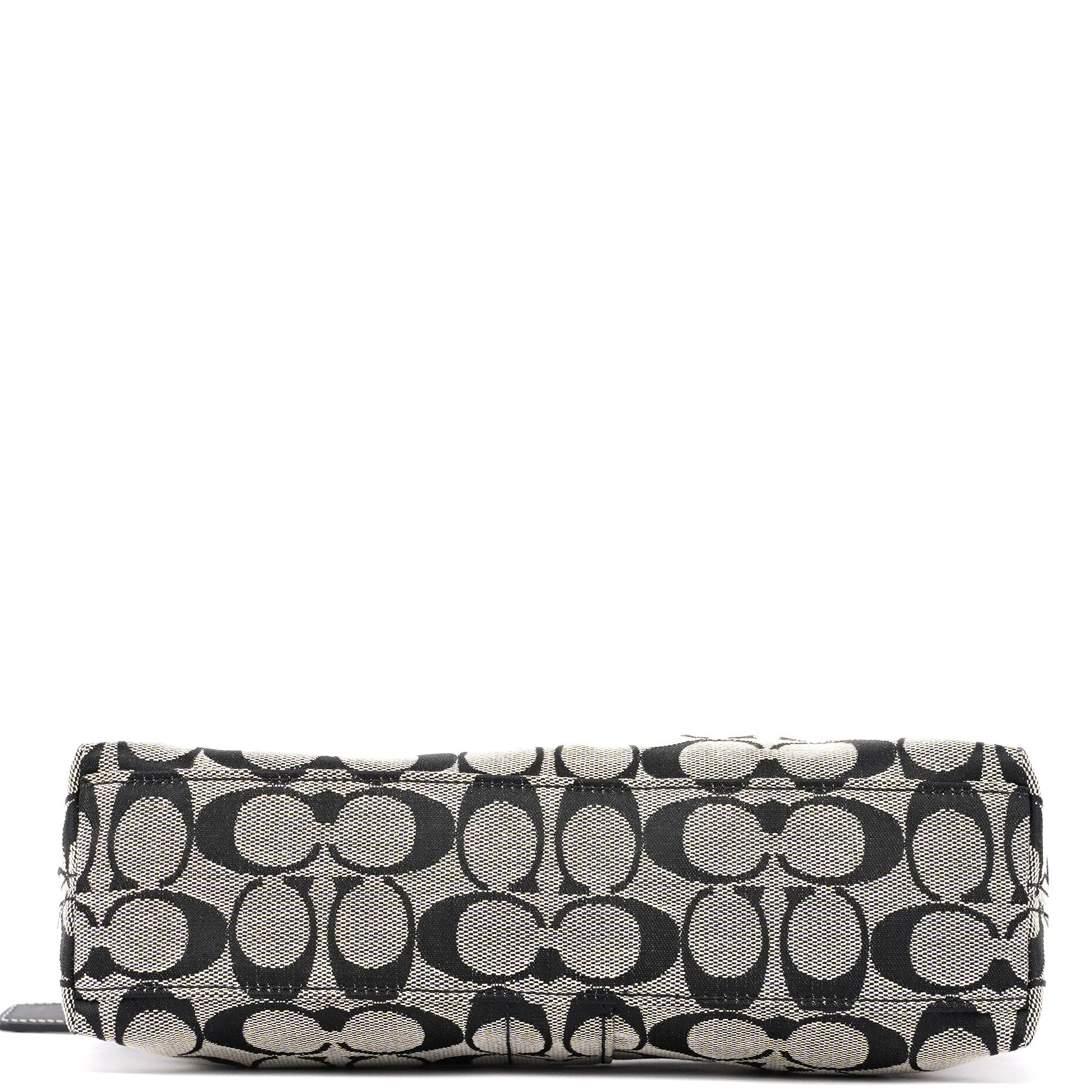 6371 Grey Signature C Demi Shoulder Bag