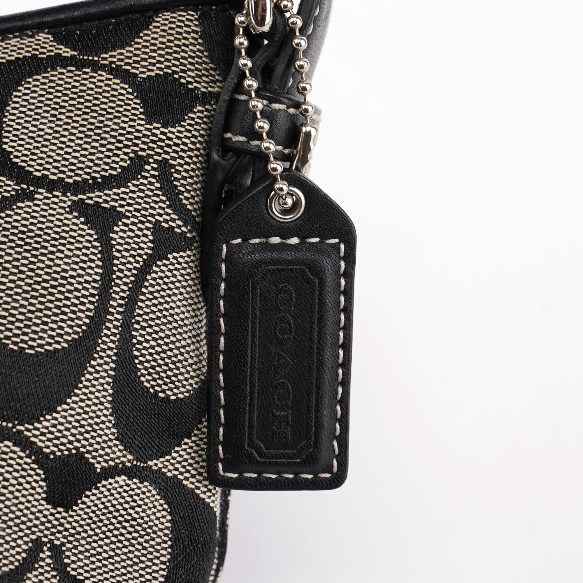 6371 Grey Signature C Demi Shoulder Bag