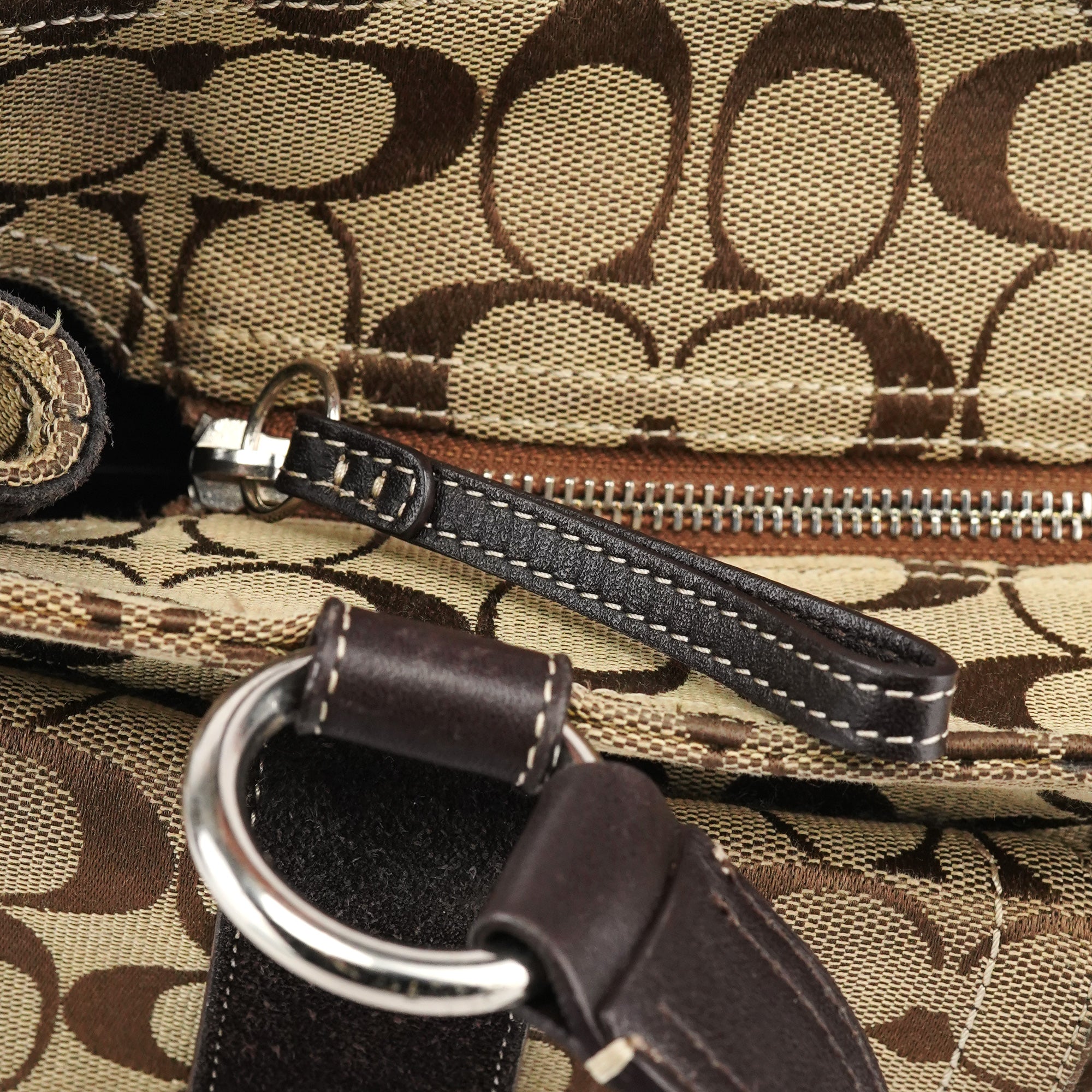 6378 Beige Brown Soho Tote Bag