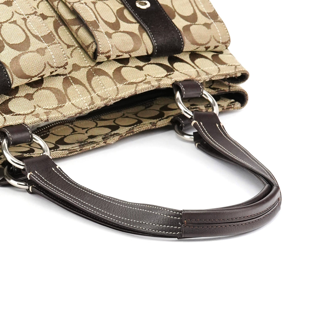 6378 Beige Brown Soho Tote Bag