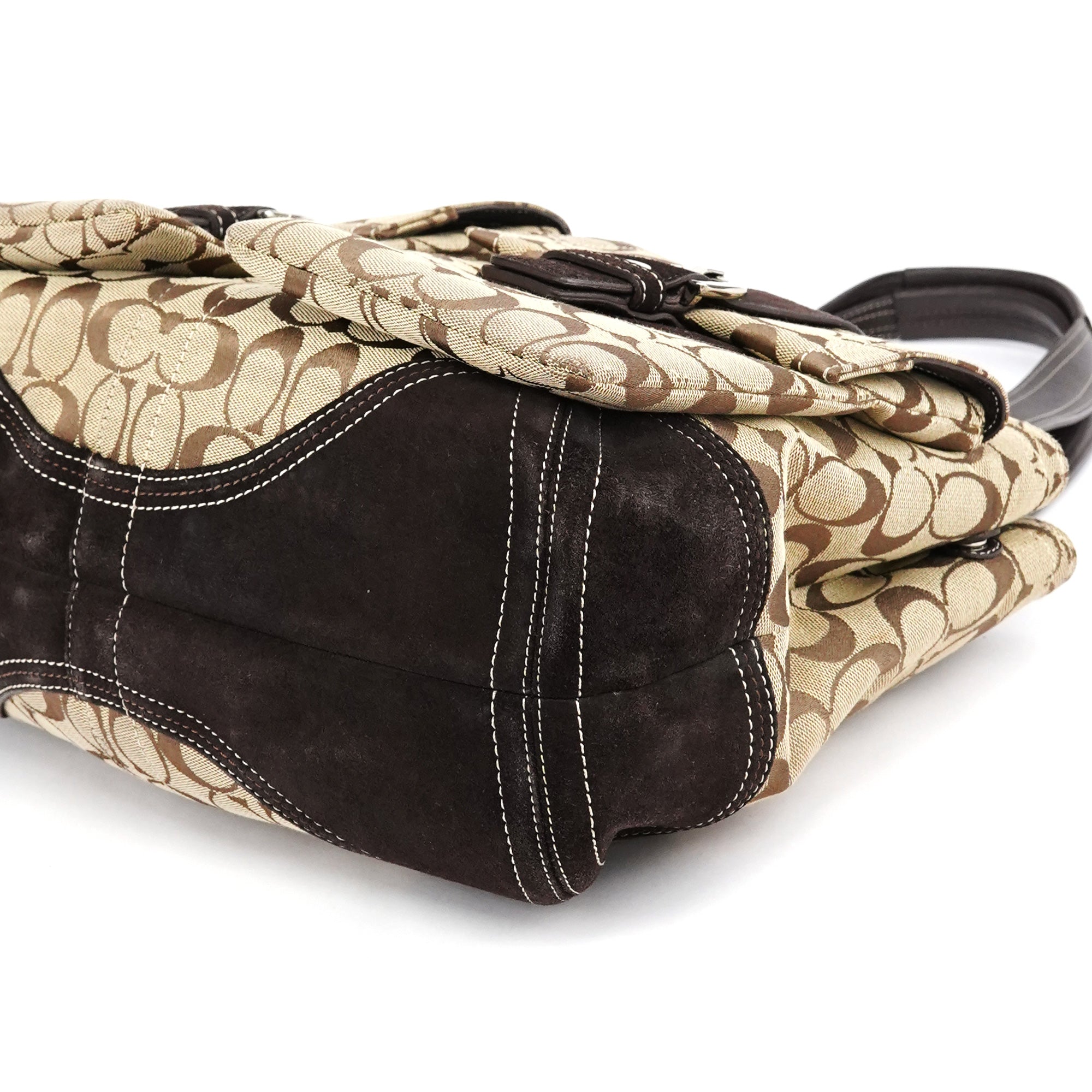 6378 Beige Brown Soho Tote Bag