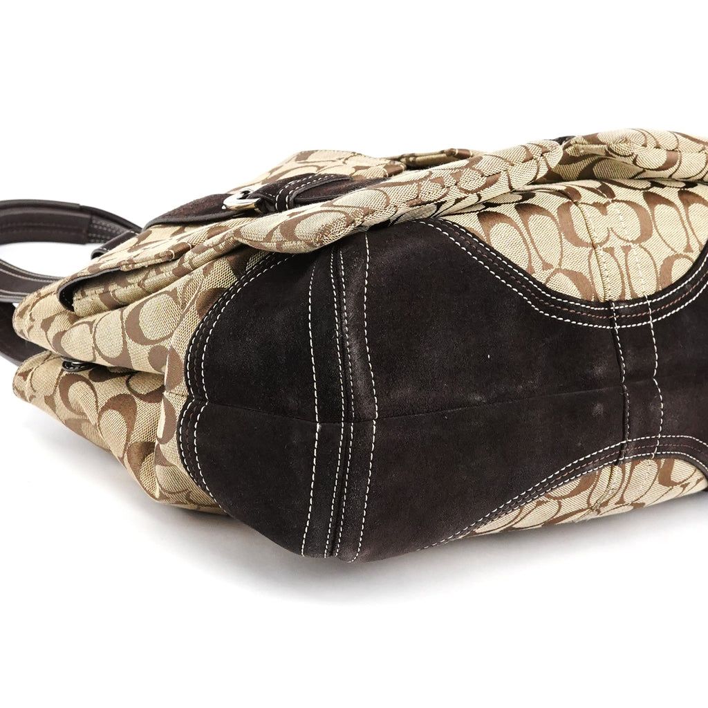 6378 Beige Brown Soho Tote Bag