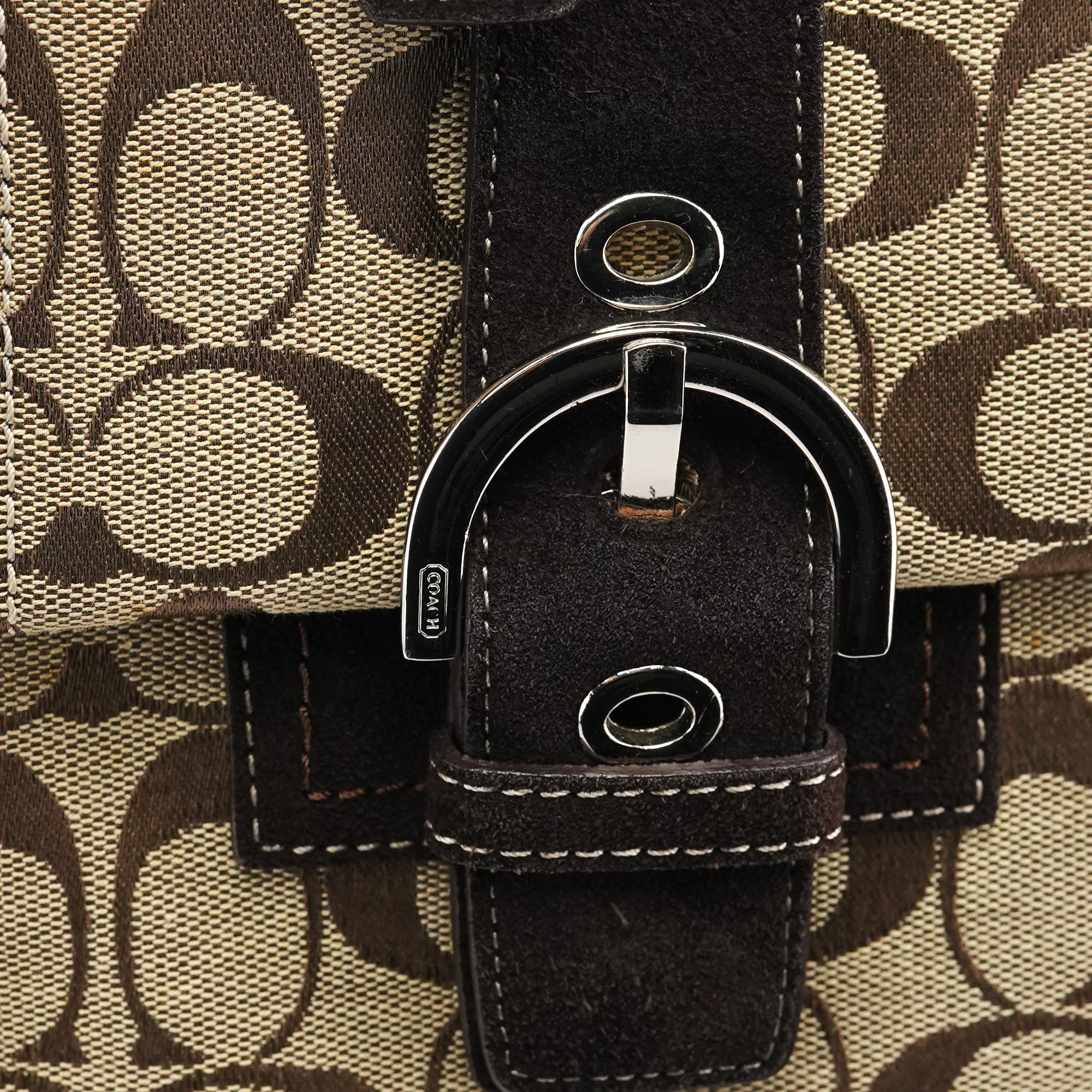6378 Beige Brown Soho Tote Bag