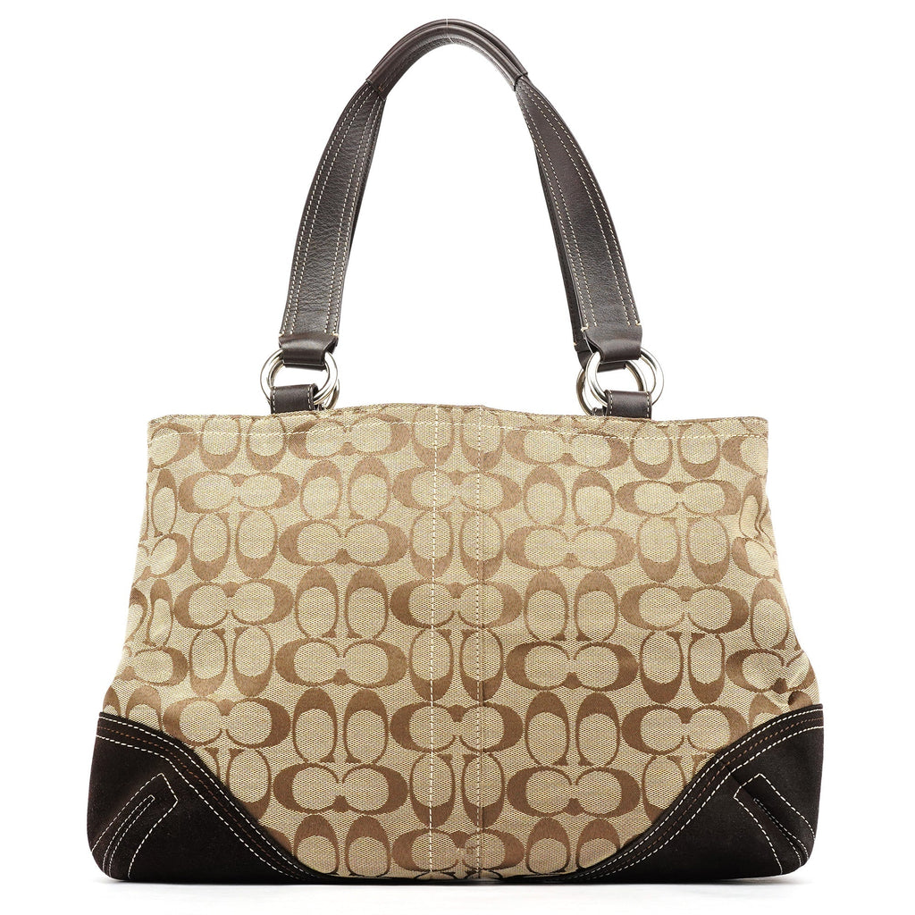 6378 Beige Brown Soho Tote Bag