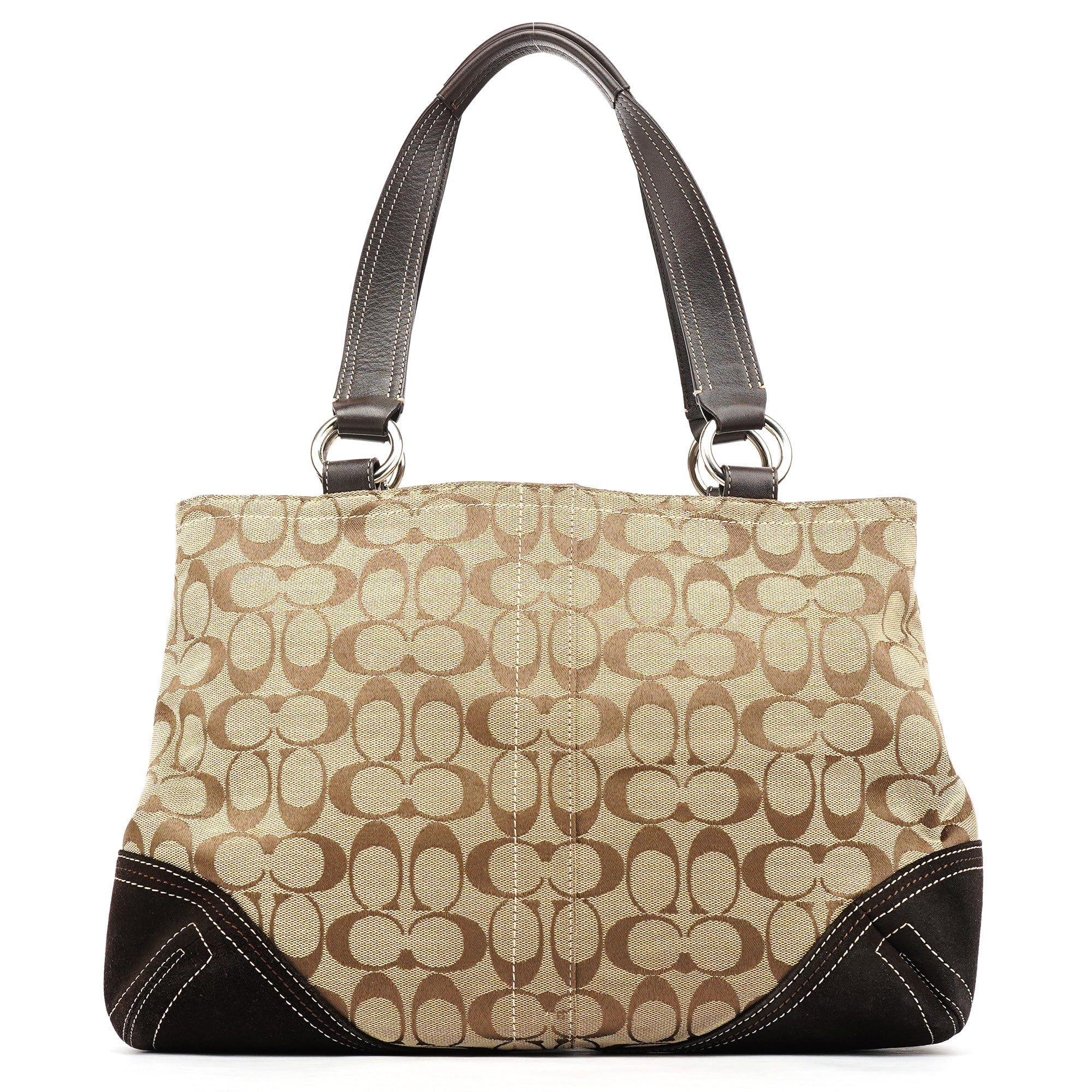 6378 Beige Brown Soho Tote Bag