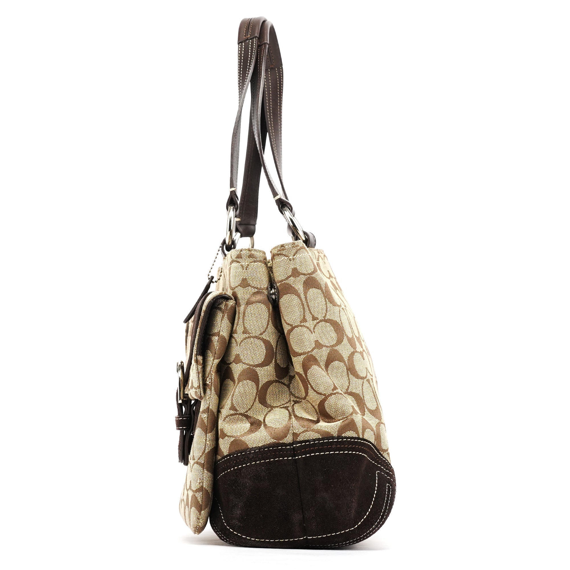 6378 Beige Brown Soho Tote Bag