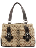 6378 Beige Brown Soho Tote Bag