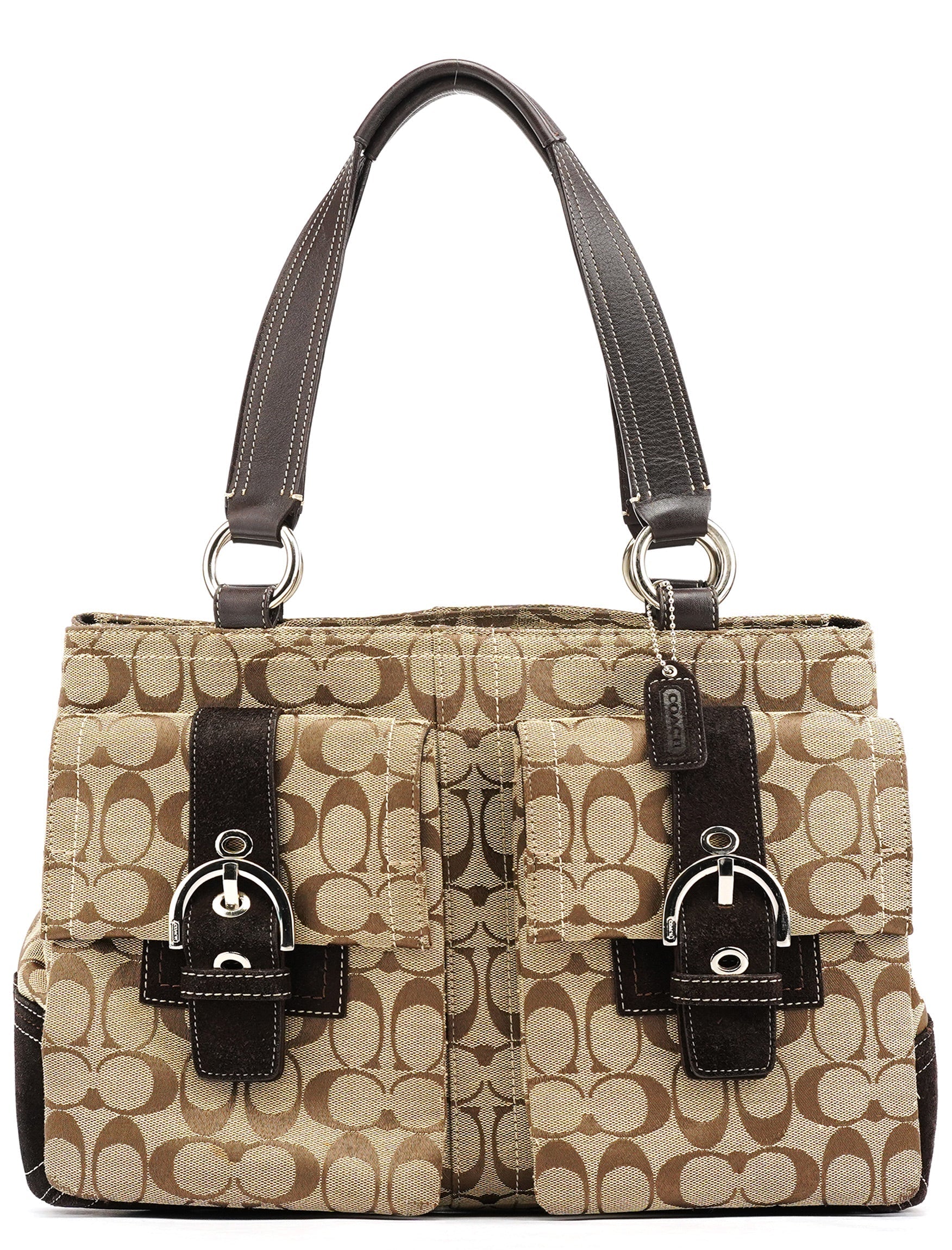 6378 Beige Brown Soho Tote Bag