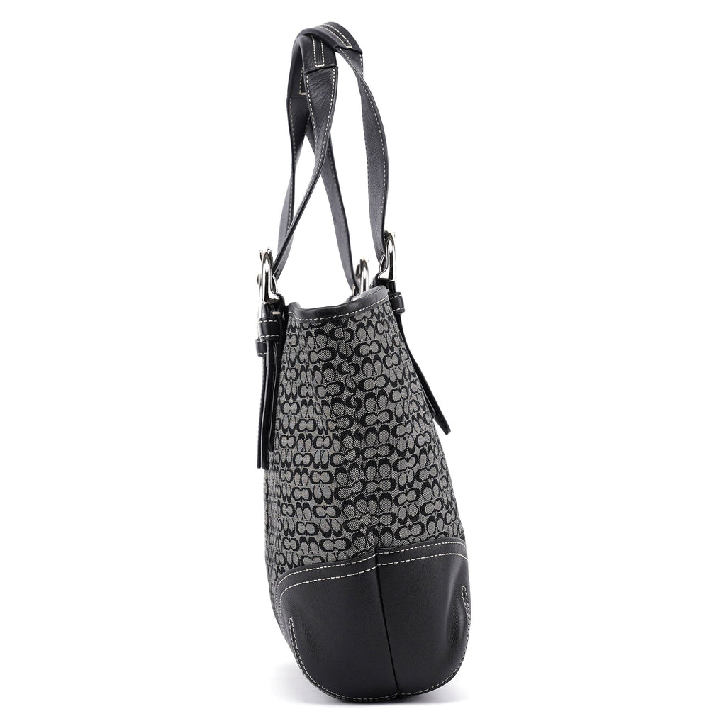 6383 Grey Signature C Soho Tote Bag