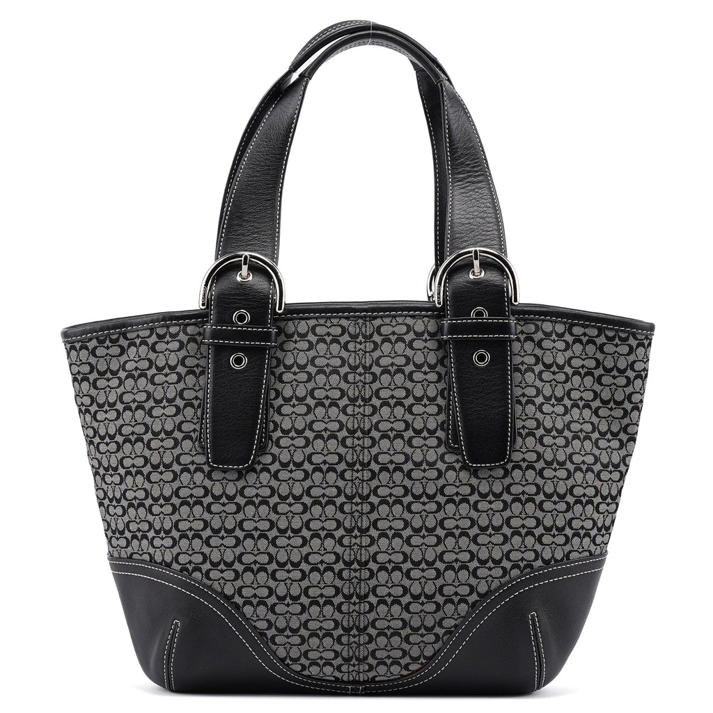6383 Grey Signature C Soho Tote Bag