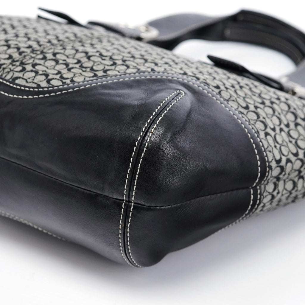 6383 Grey Signature C Soho Tote Bag