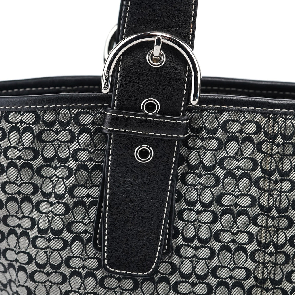 6383 Grey Signature C Soho Tote Bag