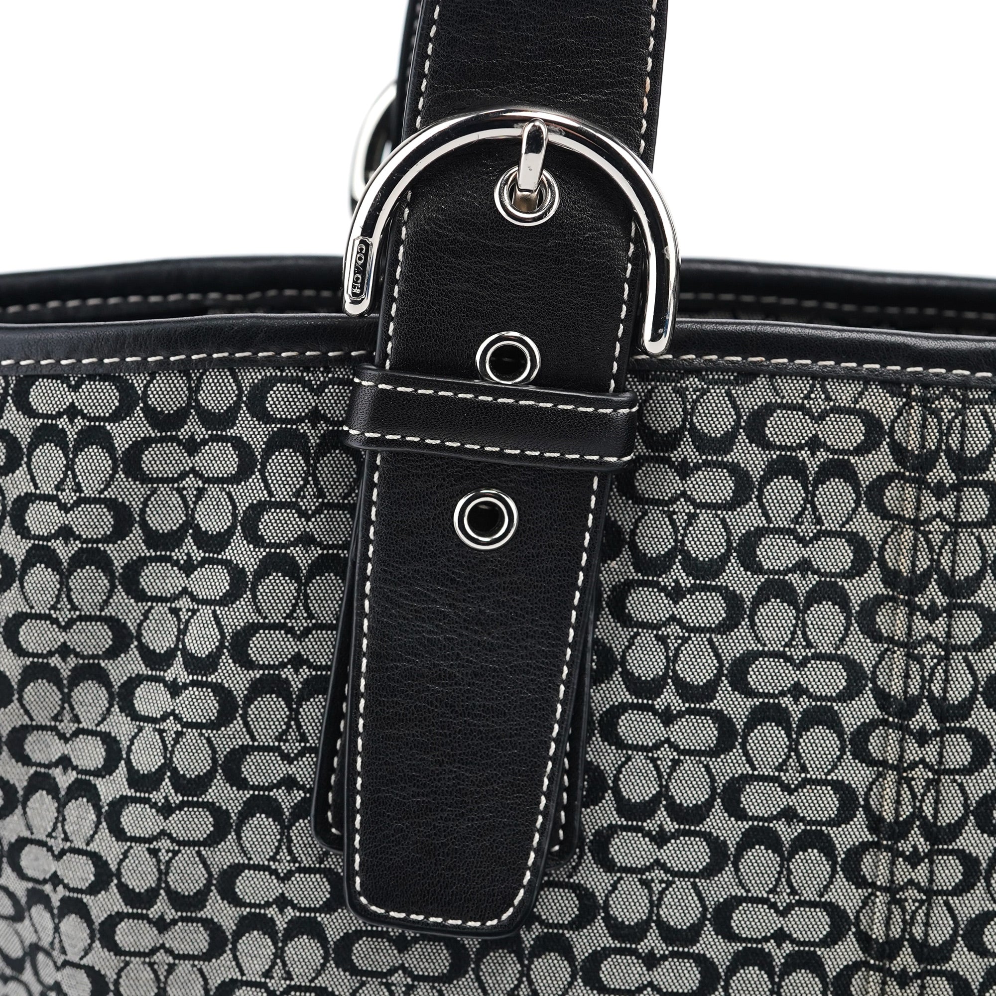 6383 Grey Signature C Soho Tote Bag