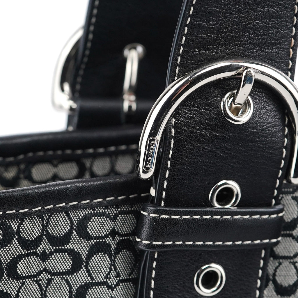 6383 Grey Signature C Soho Tote Bag