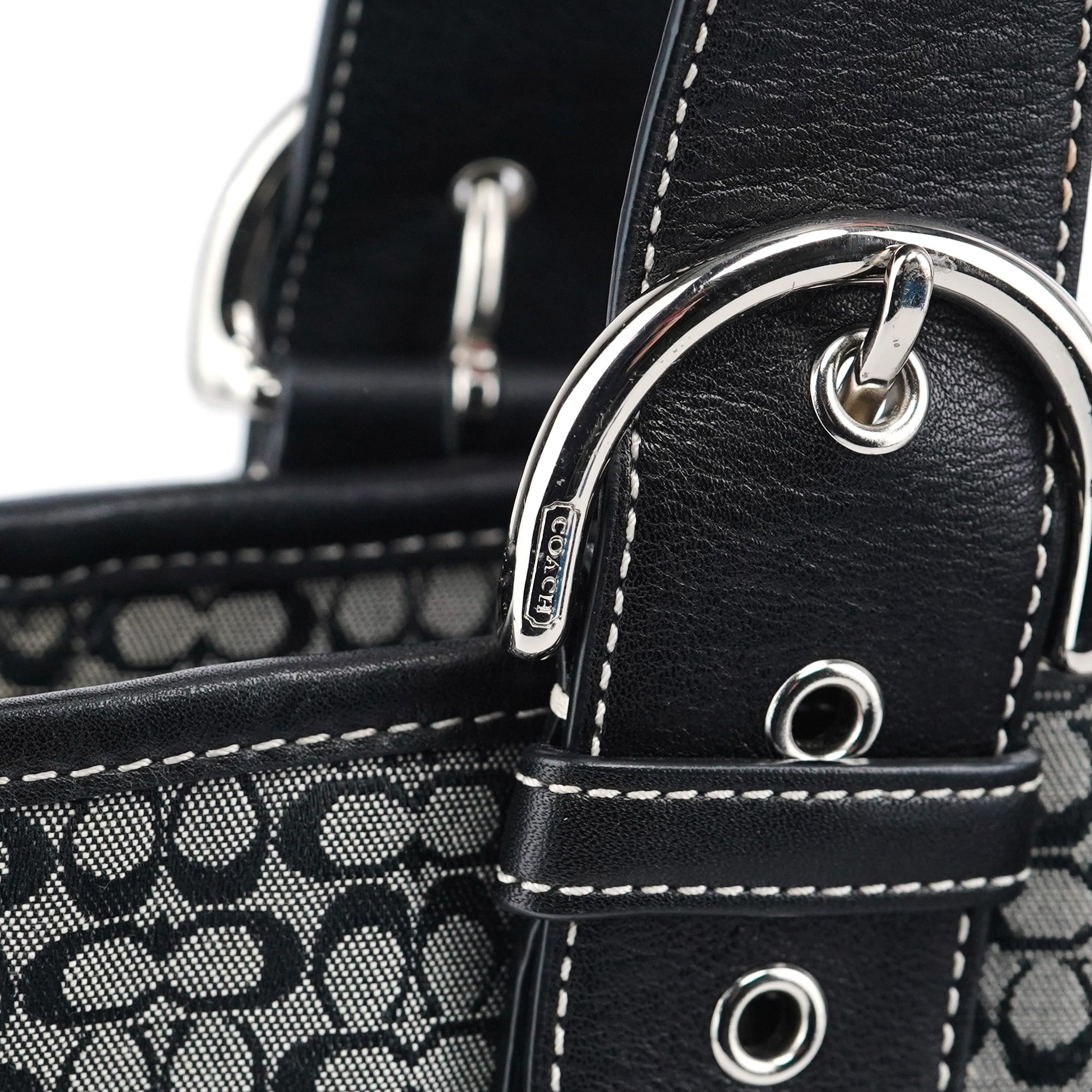 6383 Grey Signature C Soho Tote Bag