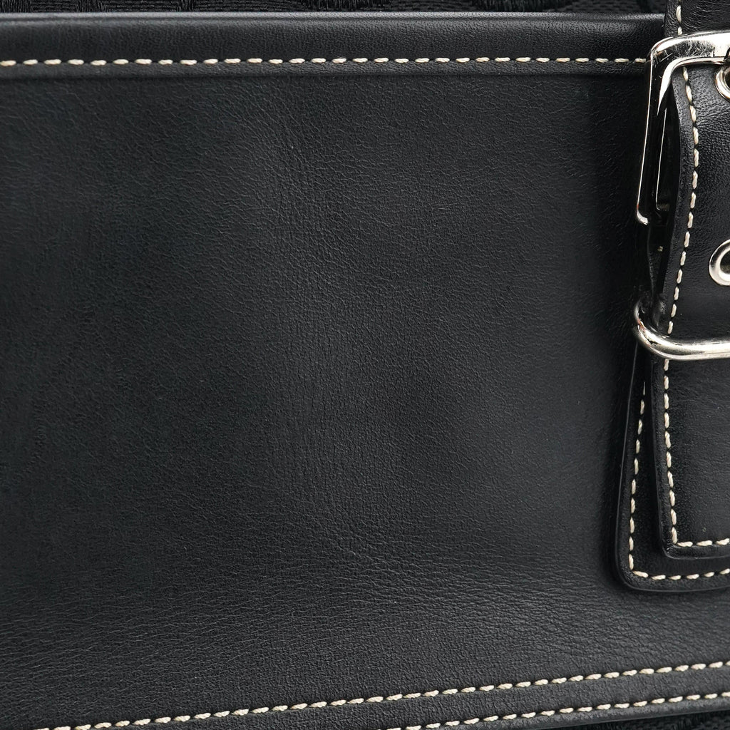 6386 Black Signature Canvas Tote Bag