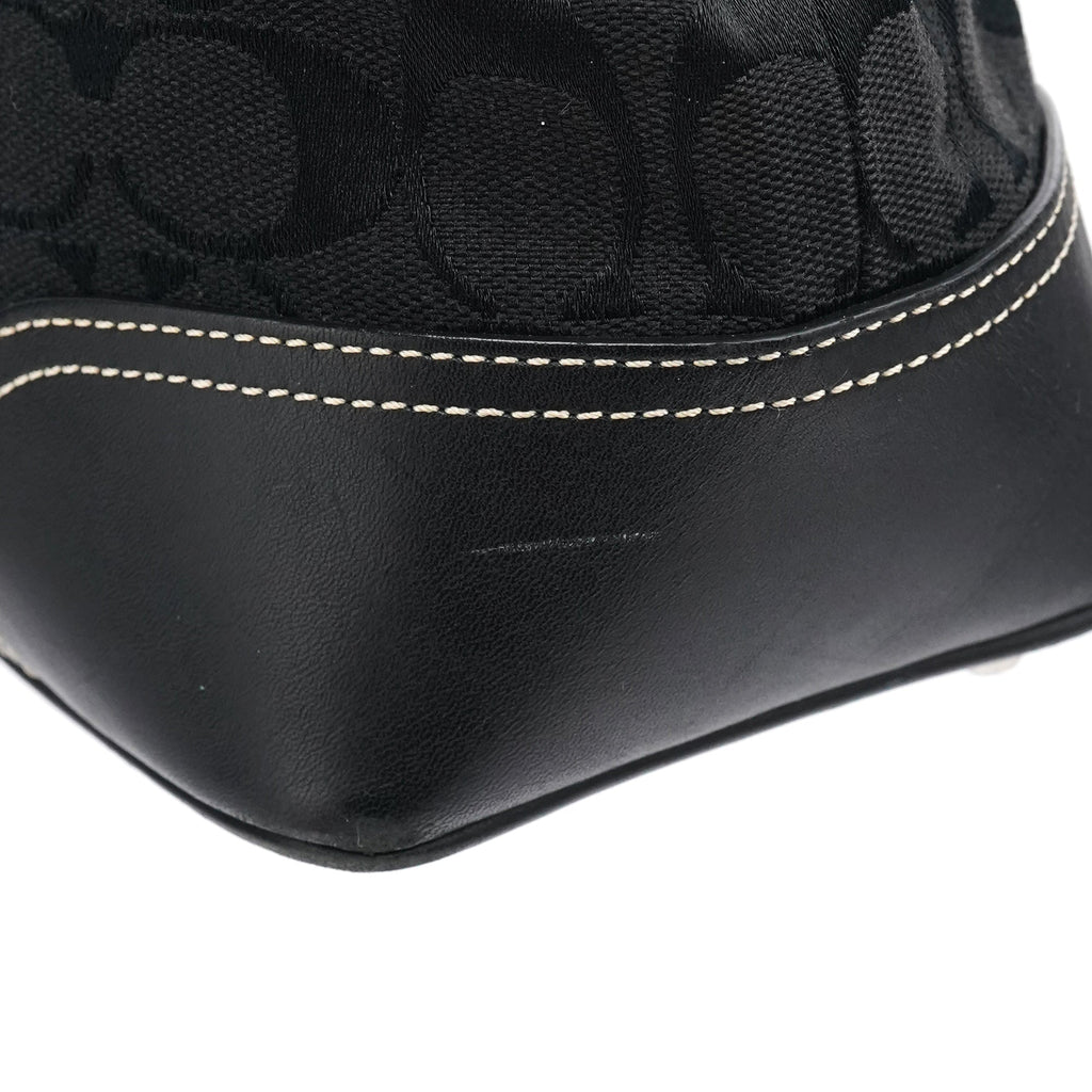 6386 Black Signature Canvas Tote Bag